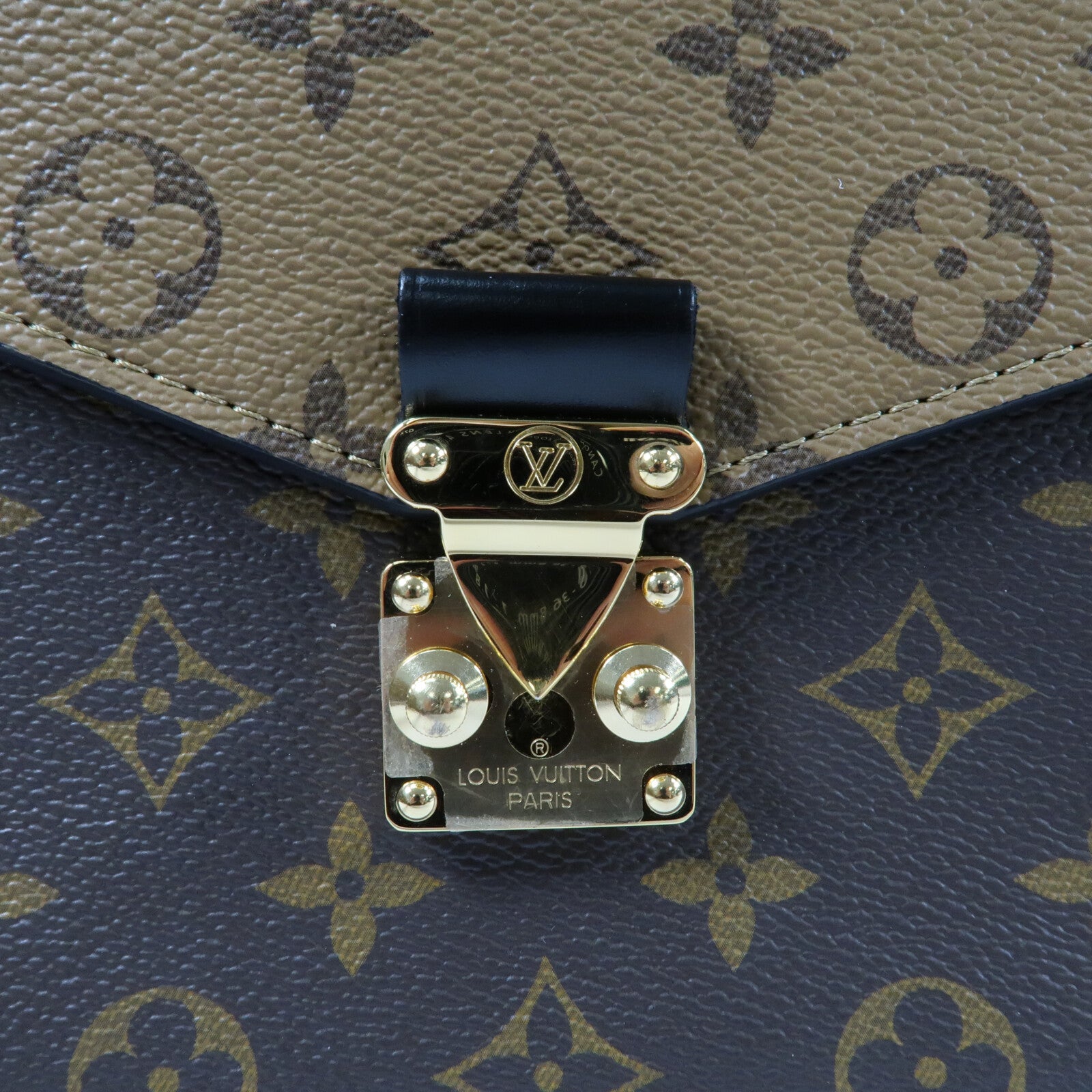 LOUIS VUITTON Monogram Reverse Pochette Metis金扣手挽肩背兩用袋