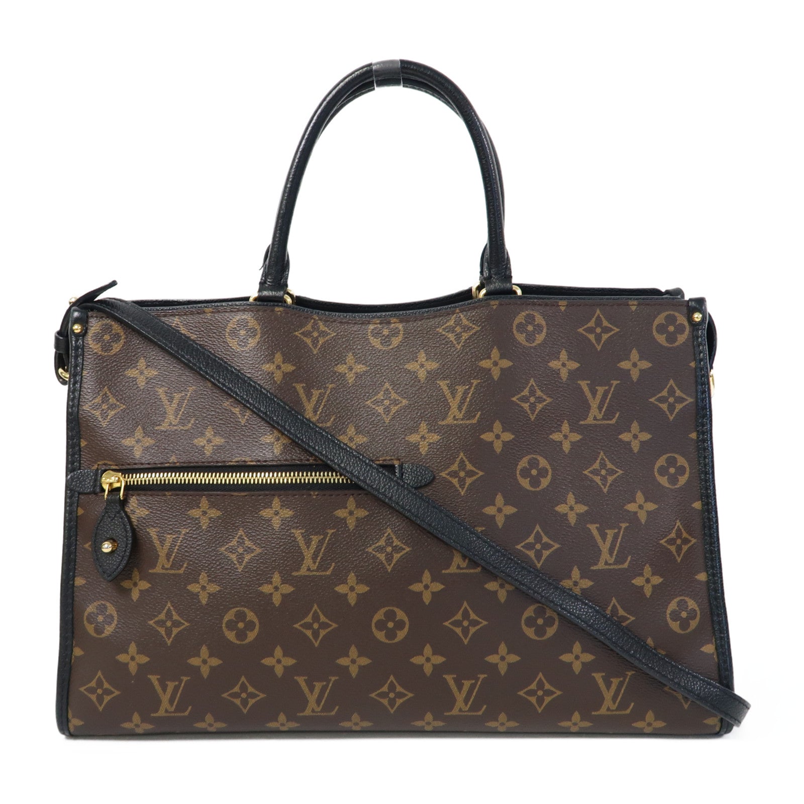 LOUIS VUITTON Monogram Popincourt MM金扣手挽肩背兩用袋啡色