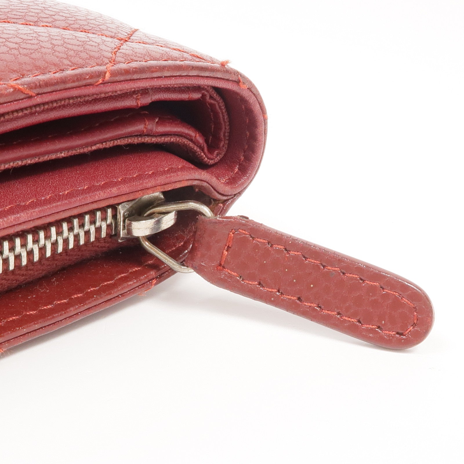 CHANEL 牛皮皮革Wallet銀扣錢包