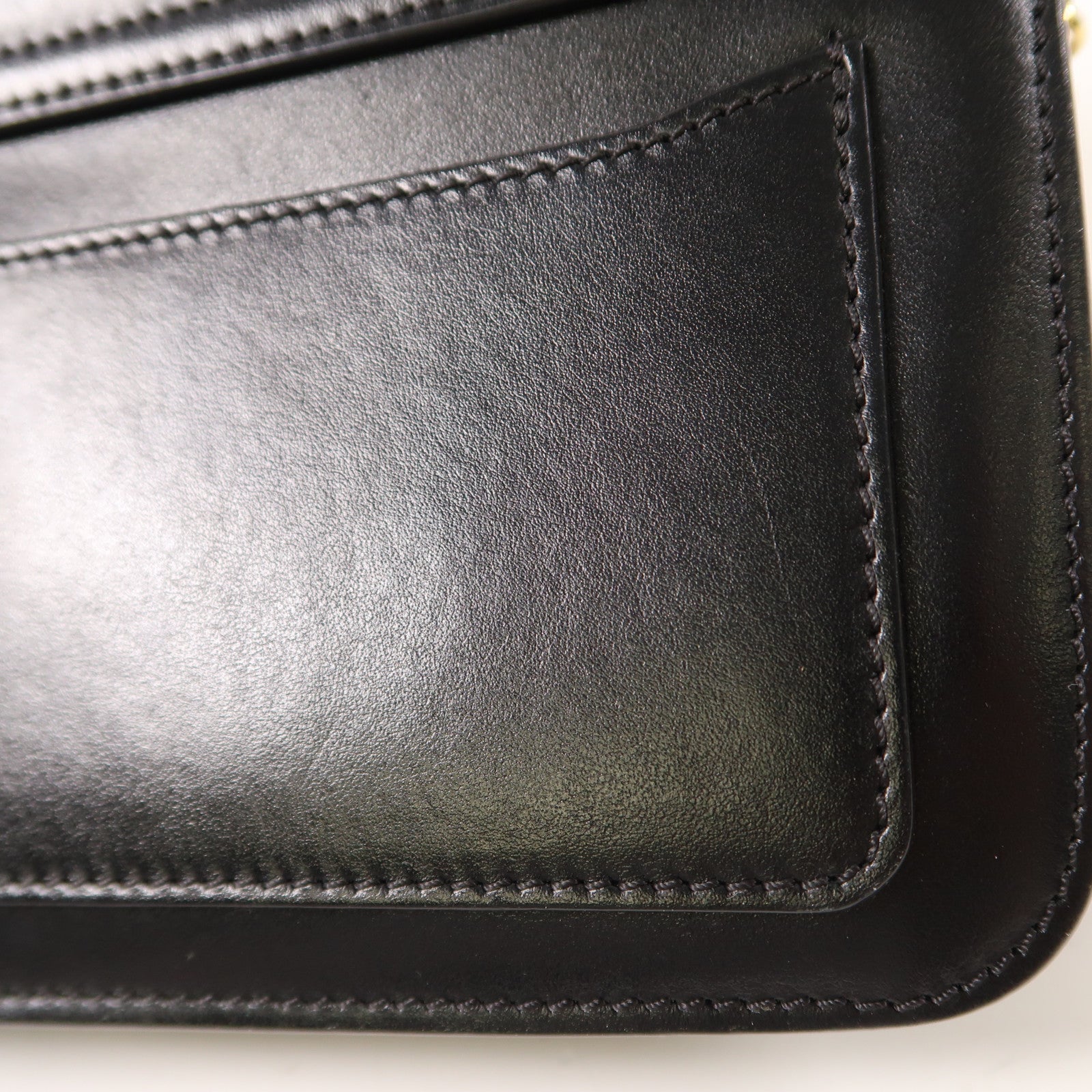 Chloe 牛皮皮革Shoulder Bag金扣鏈帶肩背袋黑色
