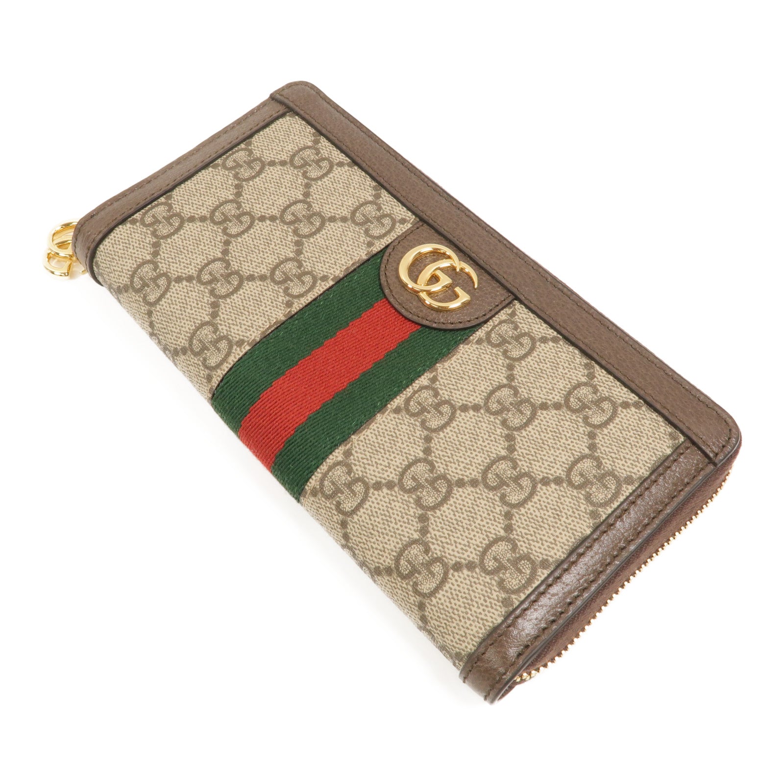GUCCI 塗層帆布Zipper Long Wallet長錢包