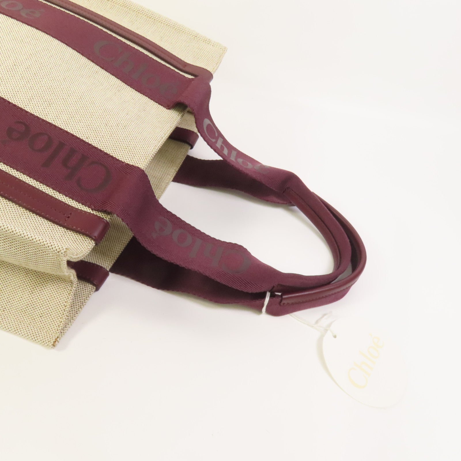Chloe 帆布Woody Tote Medium肩背袋