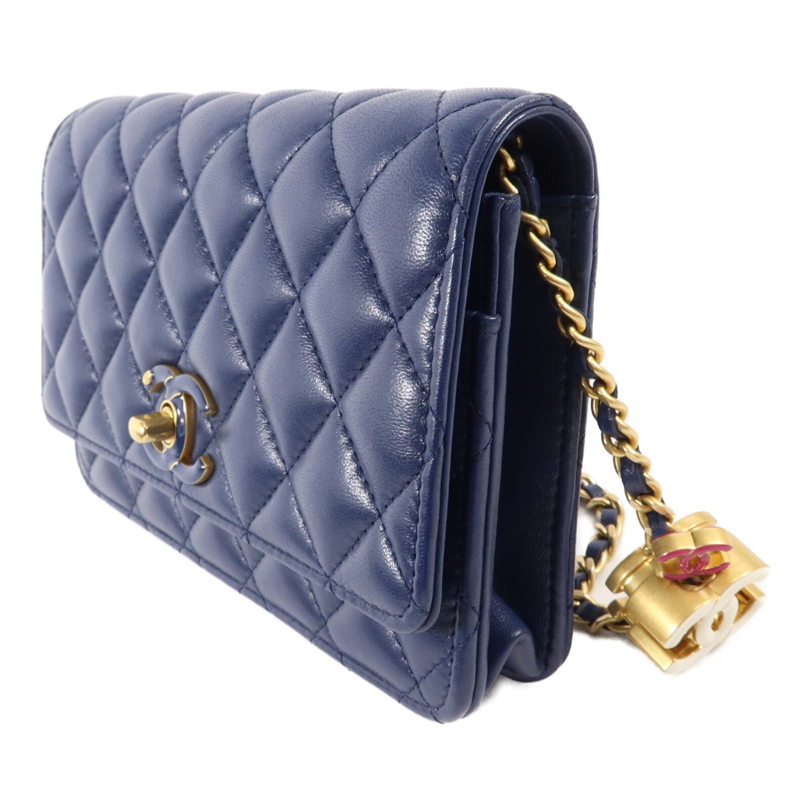 CHANEL 羊皮皮革Wallet On Chain鏈帶肩背袋