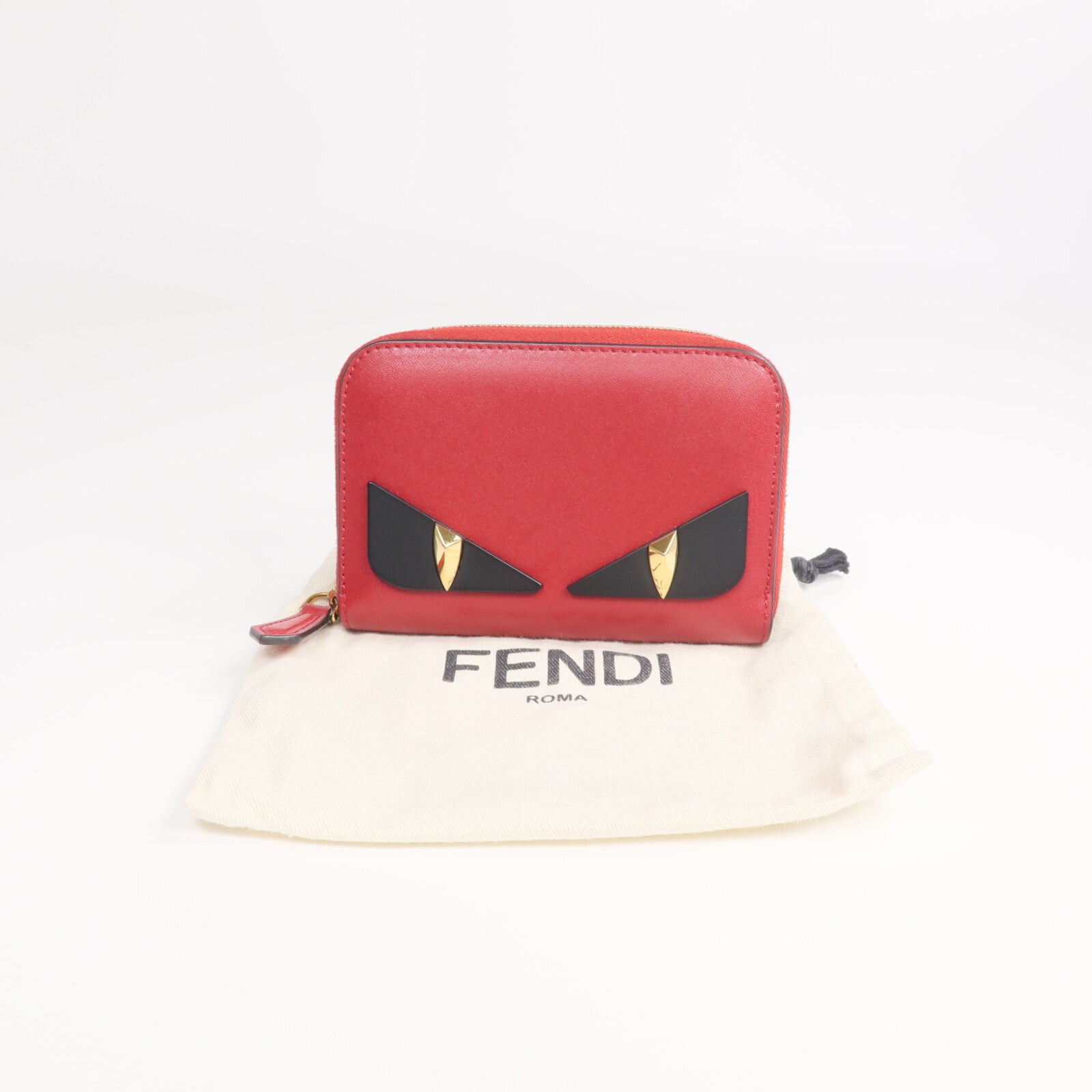 FENDI 牛皮皮革Coin/Card Case金扣零錢包/卡片套