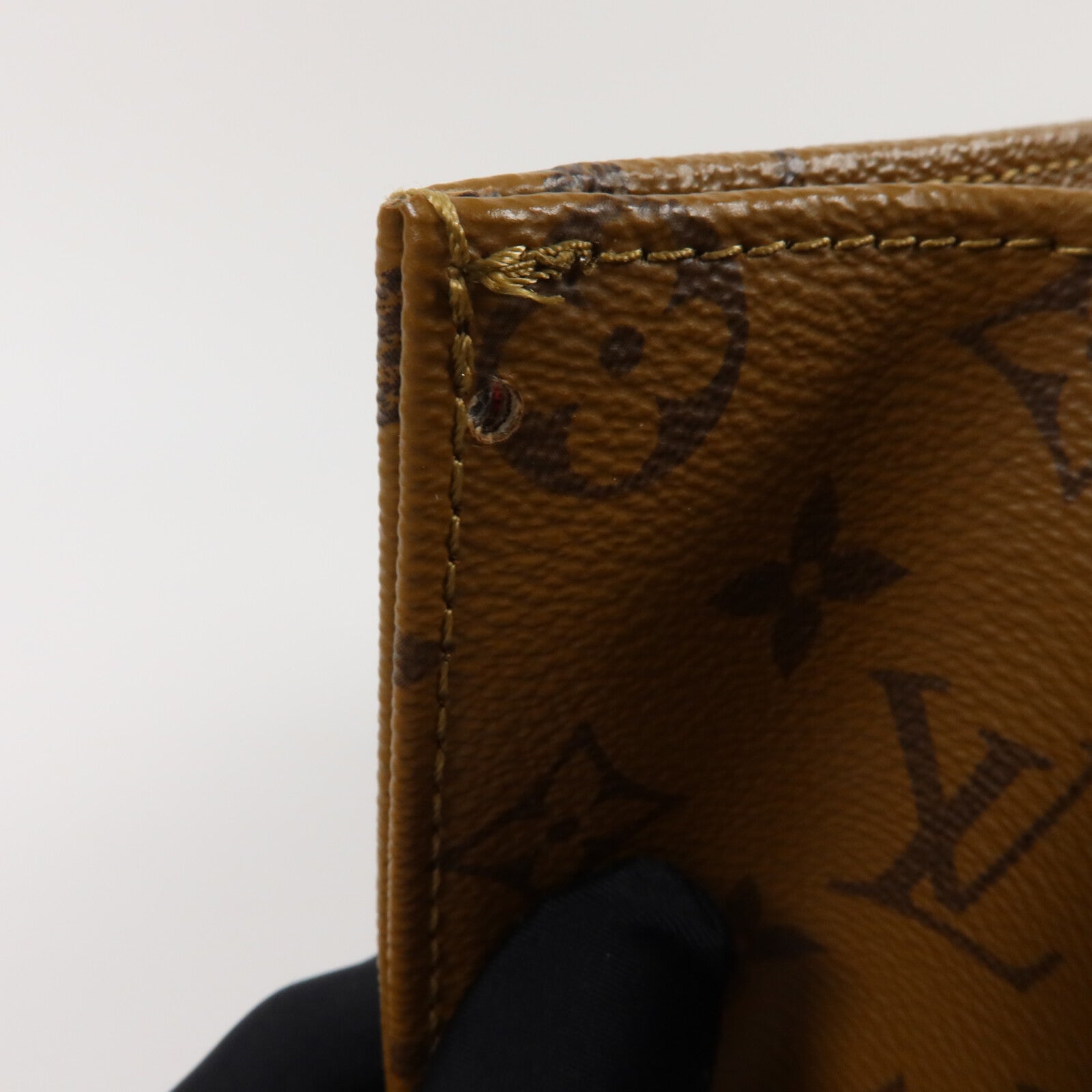 LOUIS VUITTON Monogram Giant OnTheGo PM金扣手挽肩背兩用袋棕色