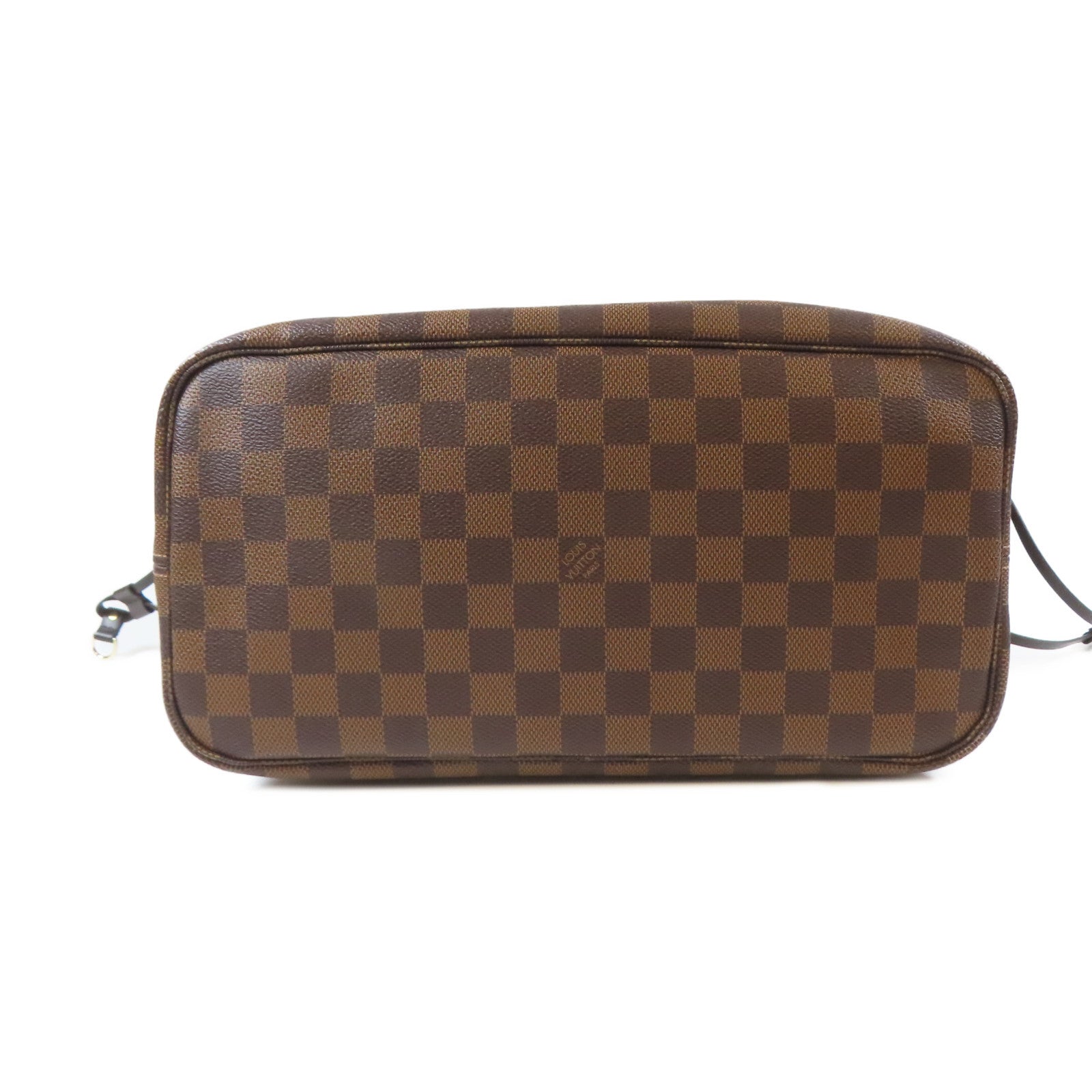 LOUIS VUITTON Damier Ebene Neverfull MM金扣手挽肩背兩用袋啡色