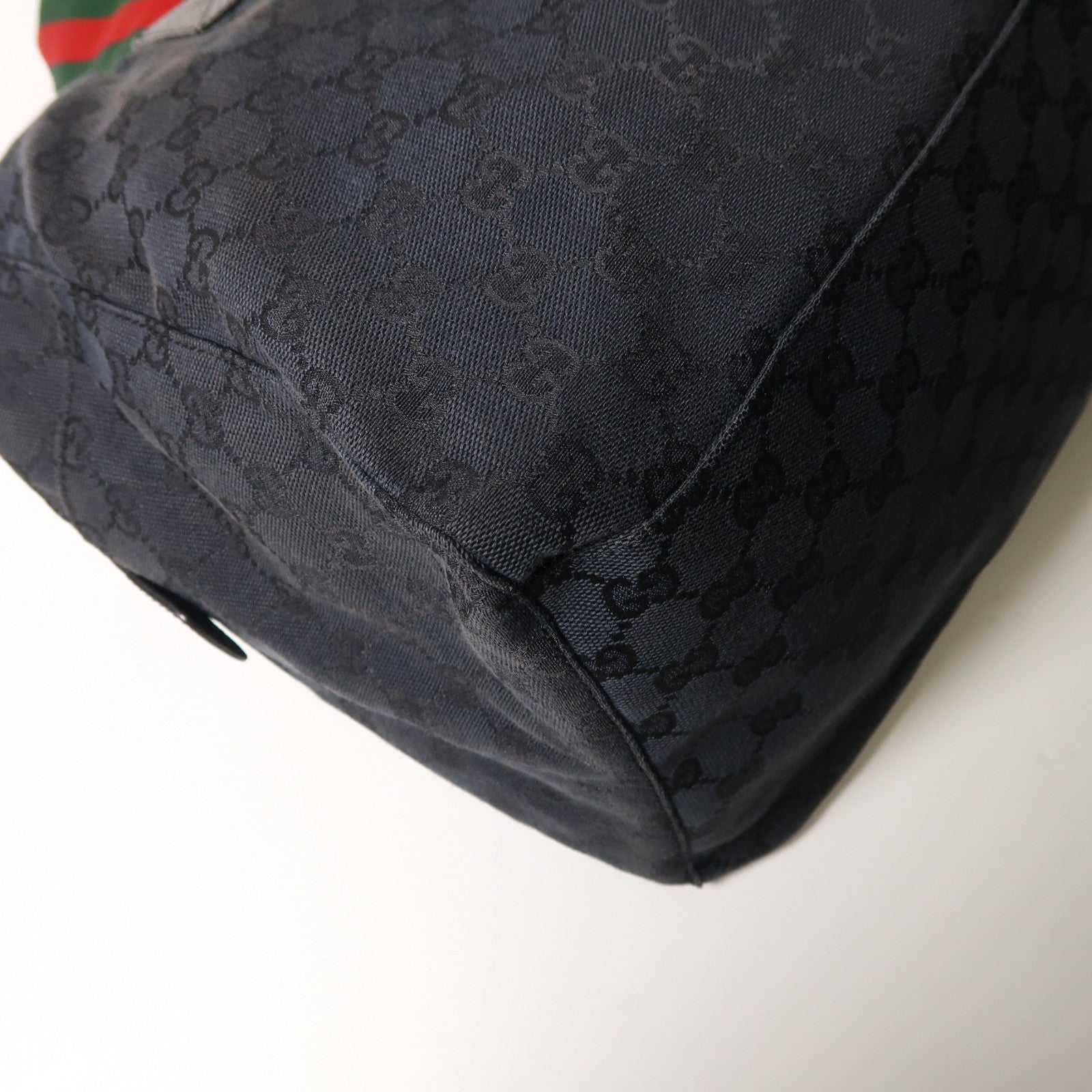 GUCCI 帆布Shoulder Bag肩背袋深藍色