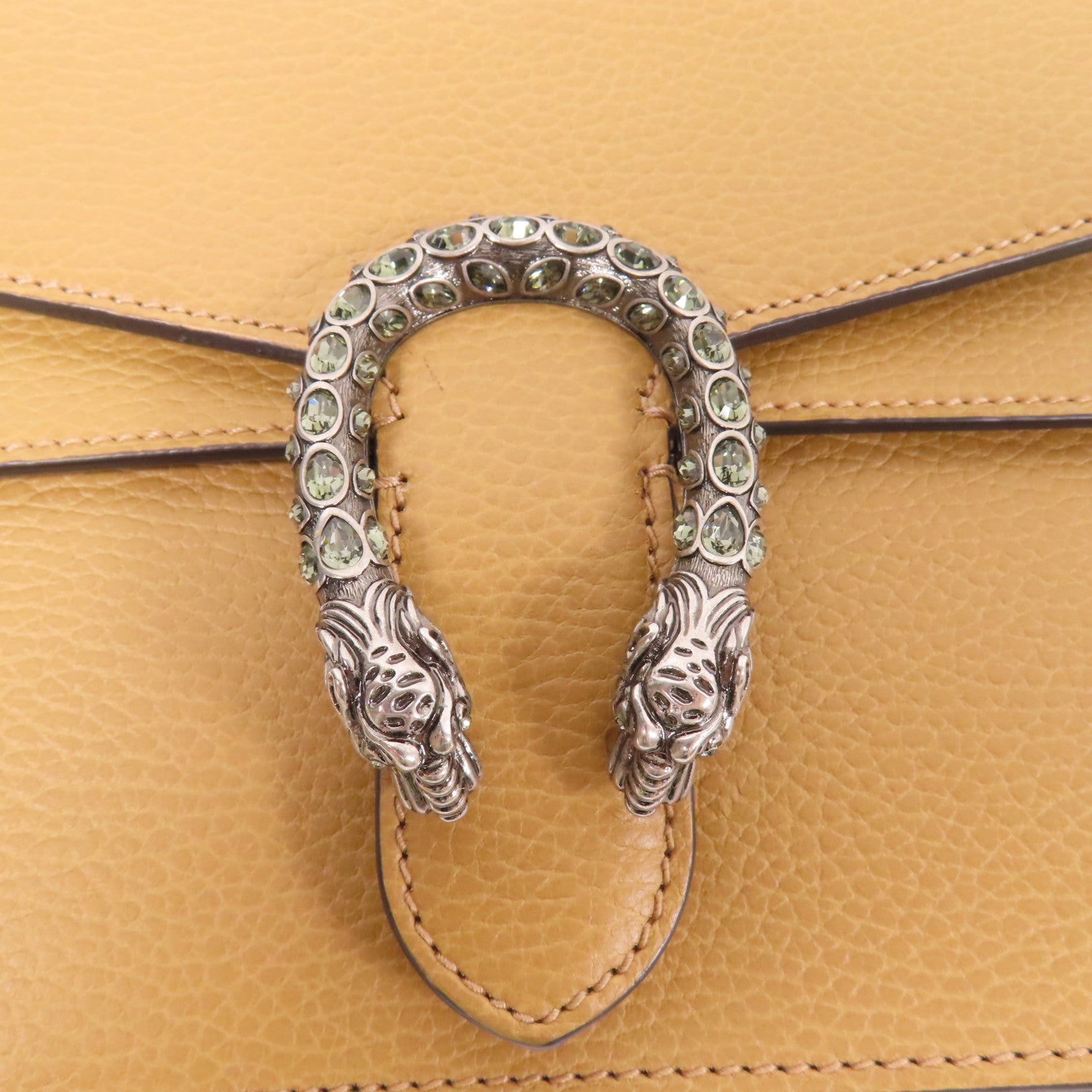 GUCCI GG SHW Dionysus Chain Shoulder Bag Calfskin Leather Brown