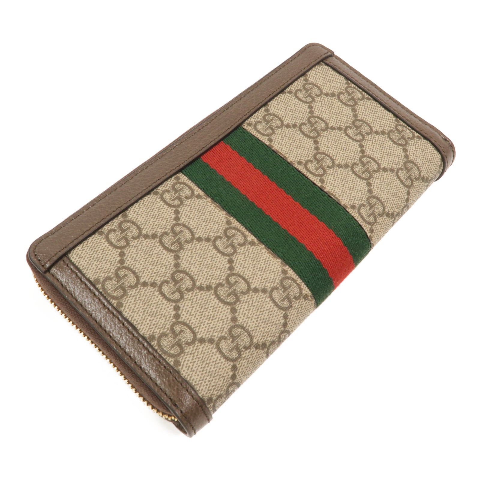 GUCCI 塗層帆布Zipper Long Wallet長錢包