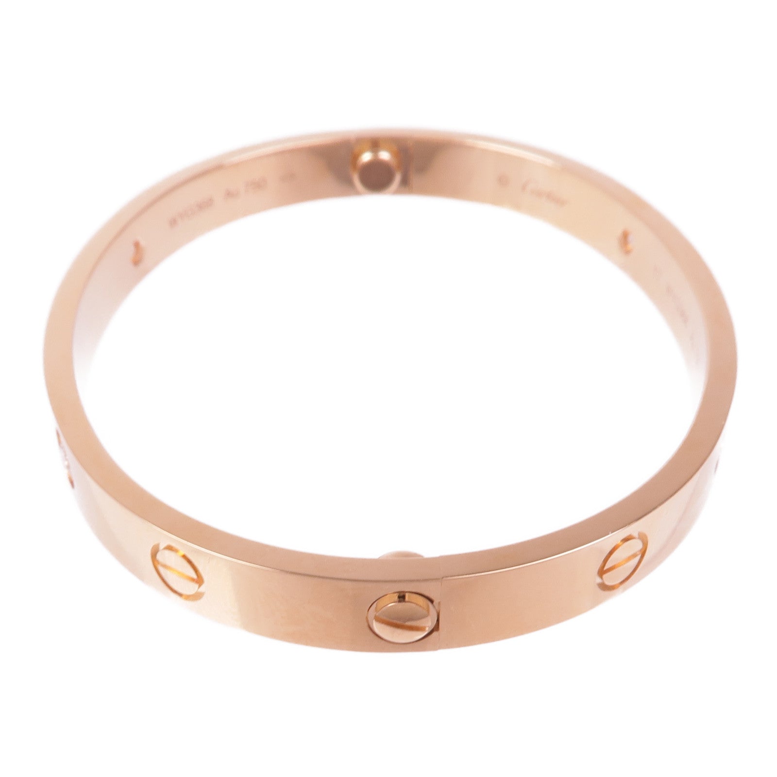 CARTIER 18K玫瑰金Love Bracelet 4P Diamond鑽石手鐲Cartier#17