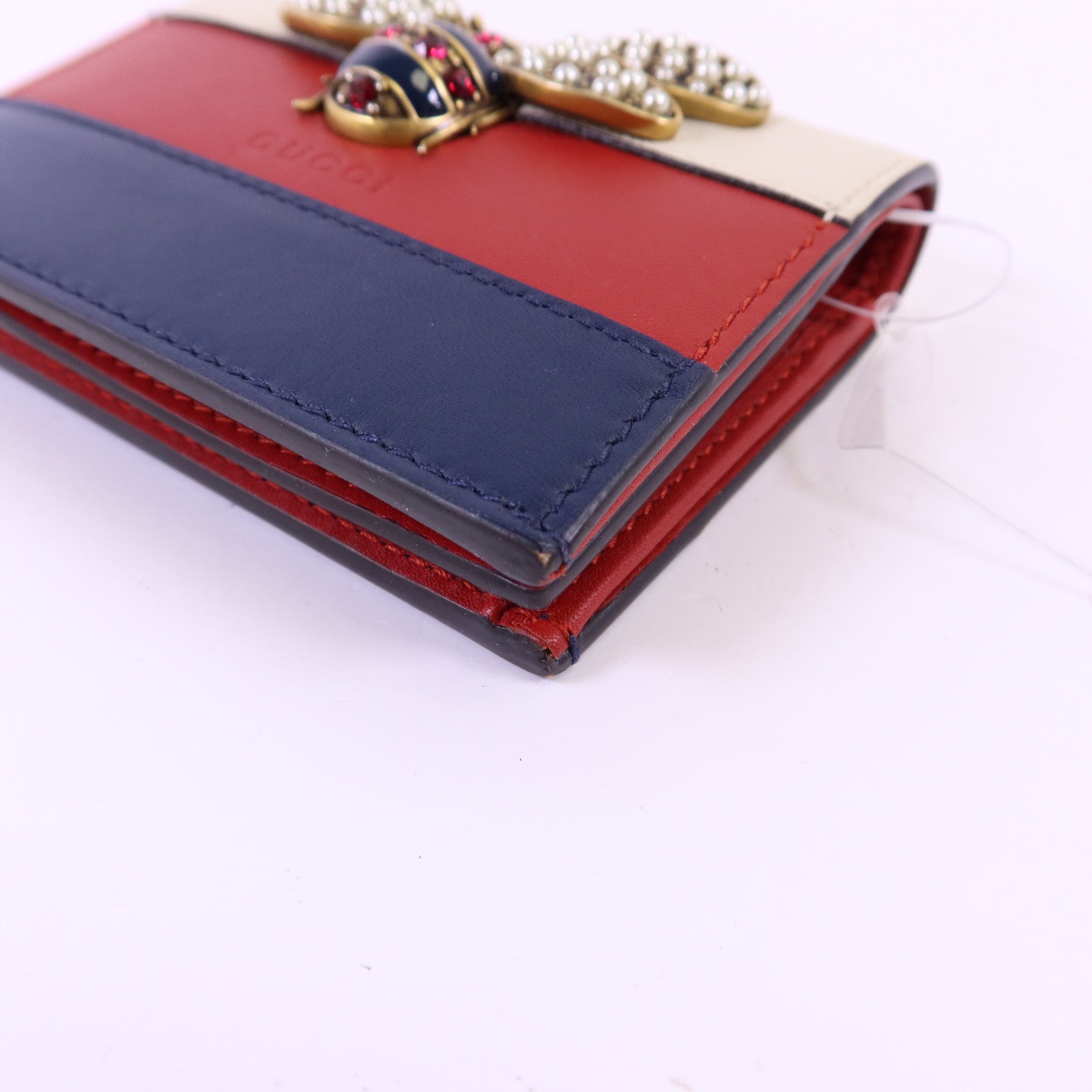 GUCCI 牛皮皮革Queen Margaret金扣錢包