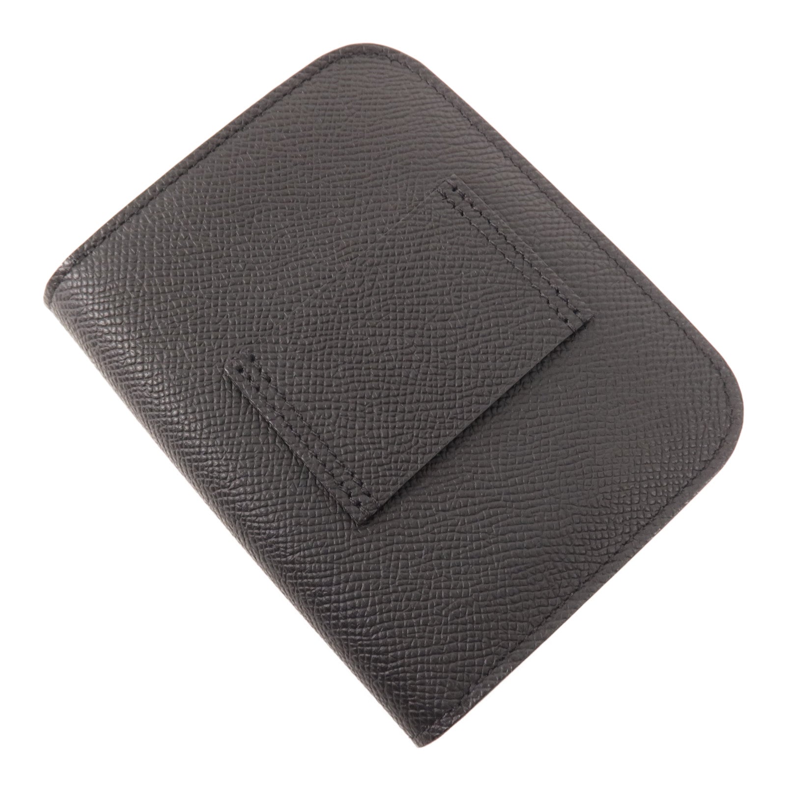 HERMES Epsom皮革Constance Slim金扣錢包Noir