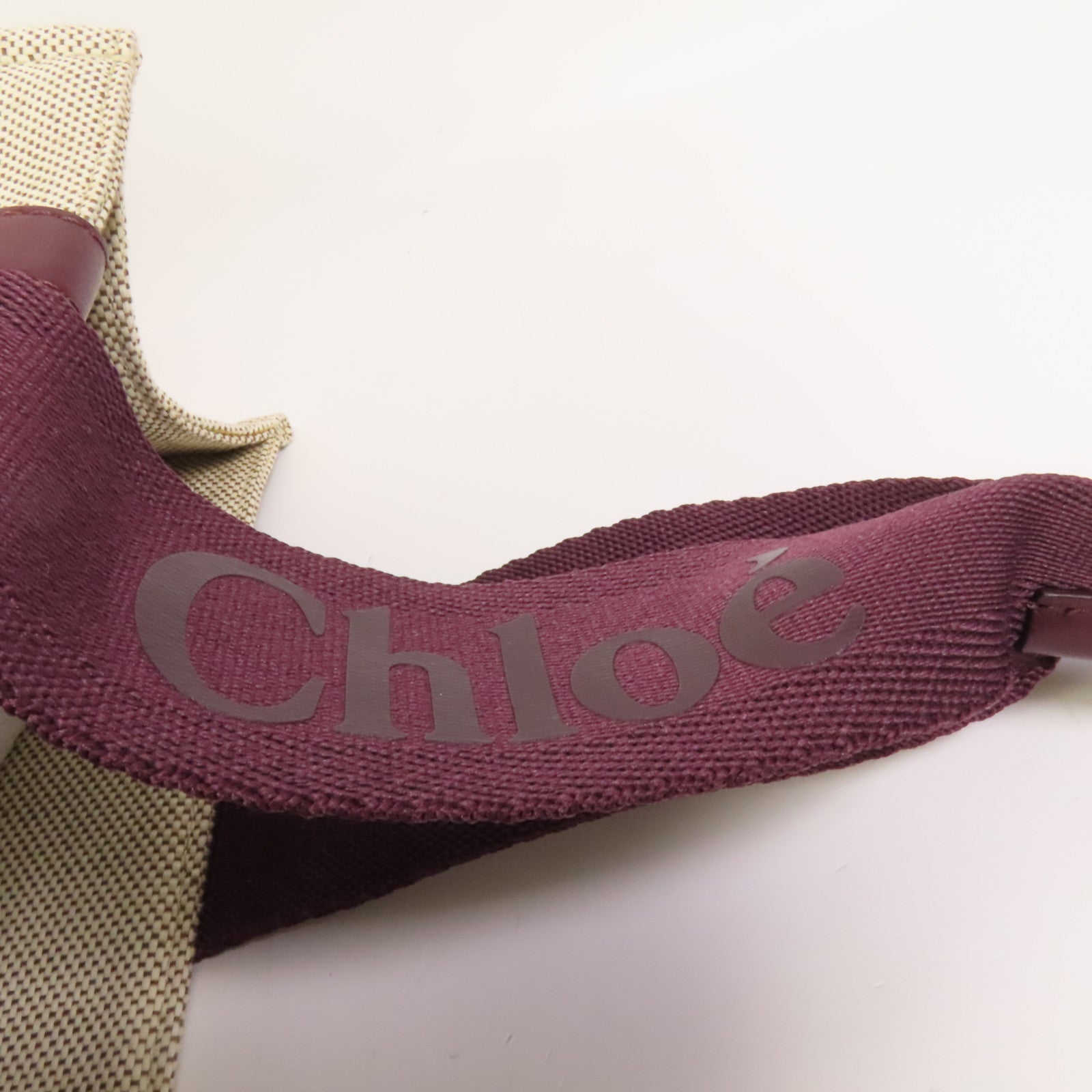 Chloe 帆布Woody Tote Medium肩背袋
