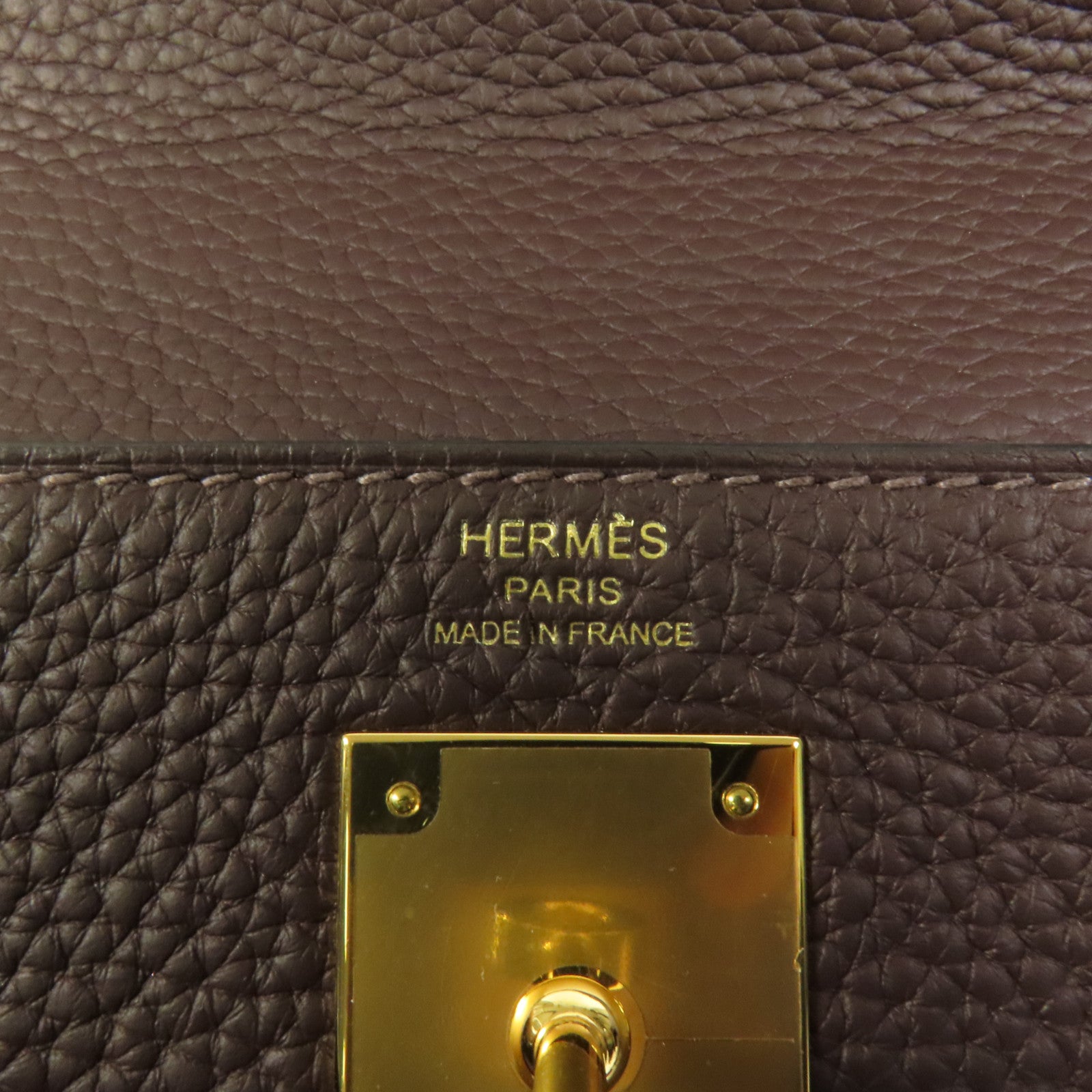 HERMES Togo皮革Kelly 28金扣手挽肩背兩用袋Rouge Sellier
