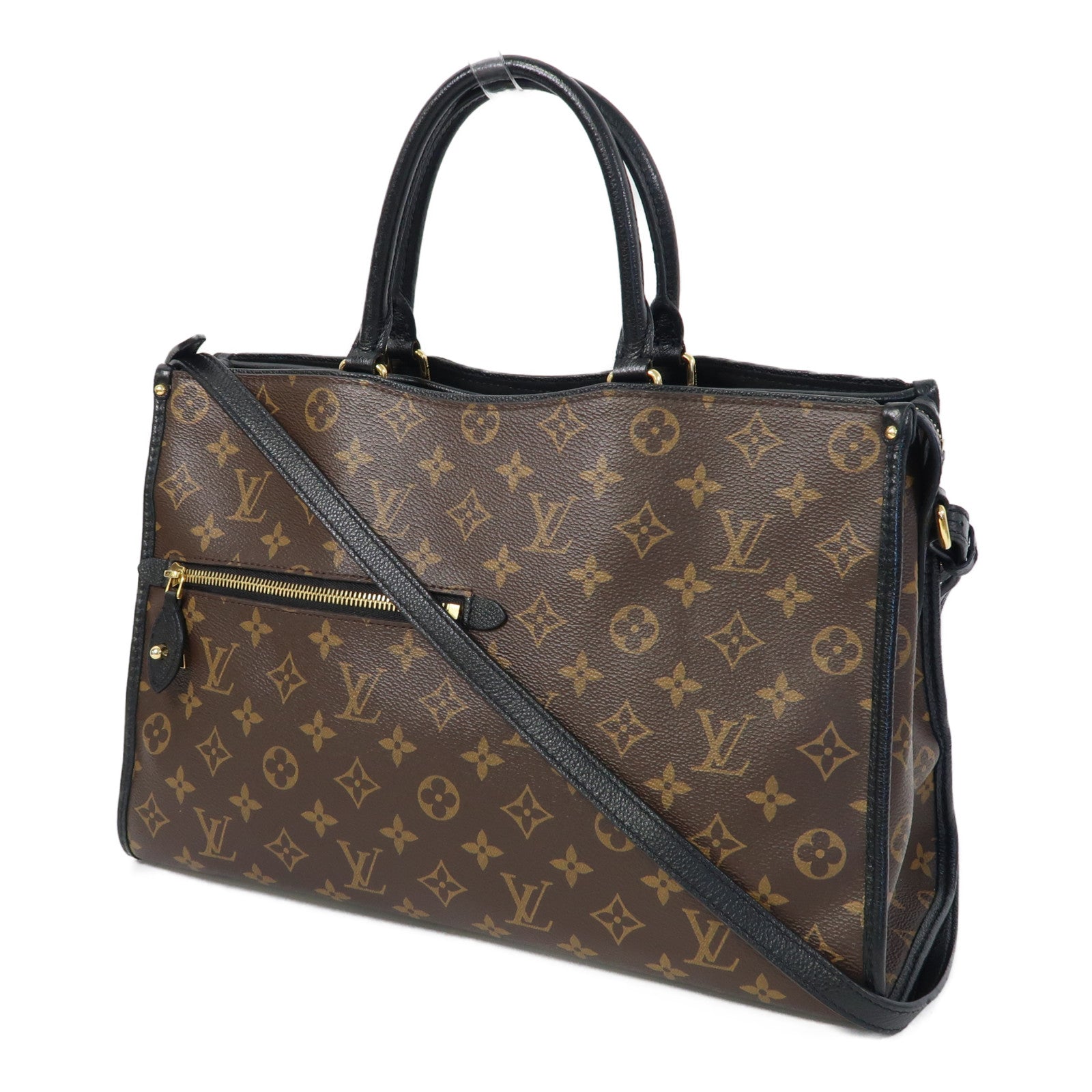 LOUIS VUITTON Monogram Popincourt MM金扣手挽肩背兩用袋啡色