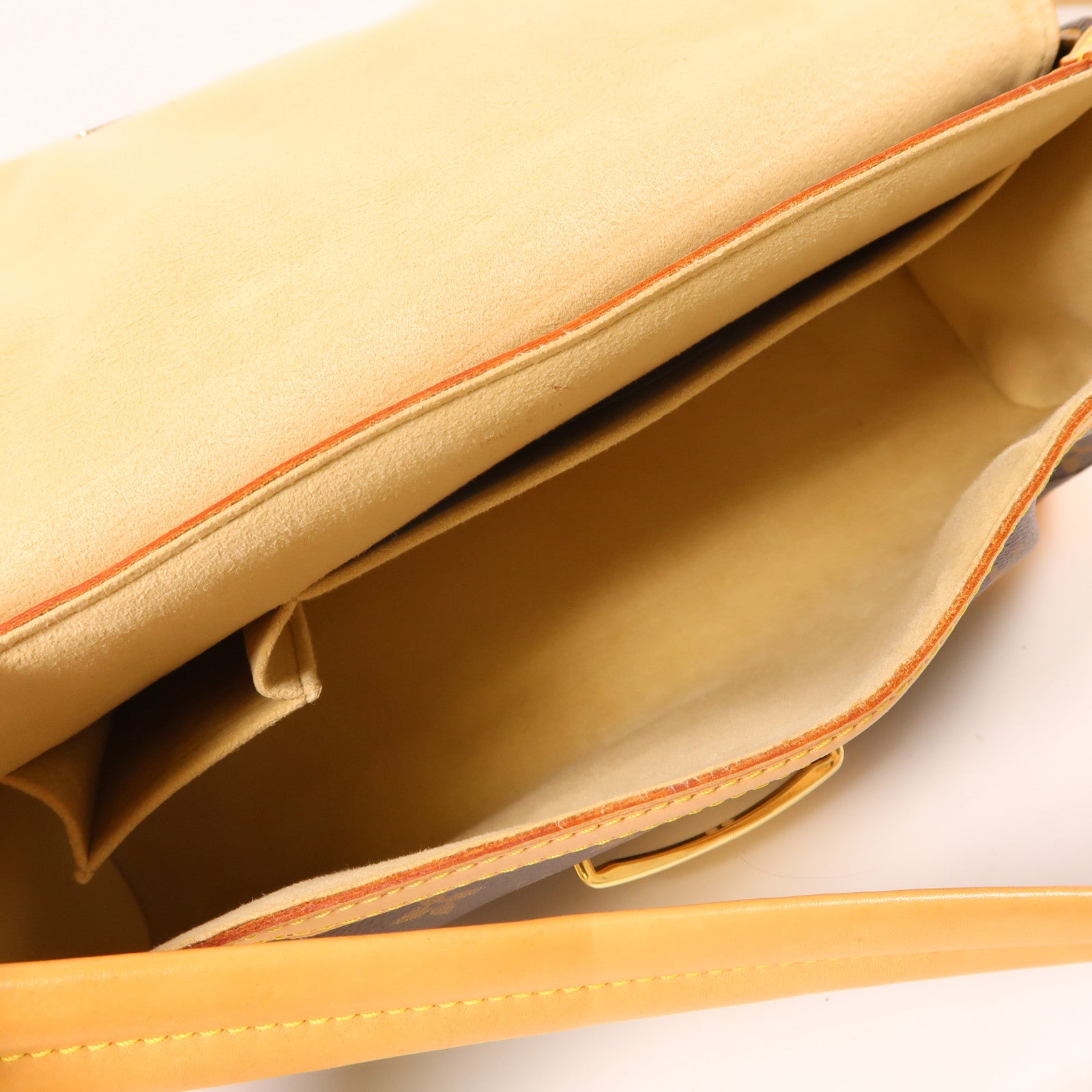 LOUIS VUITTON Monogram Beverly MM金扣肩背袋棕色