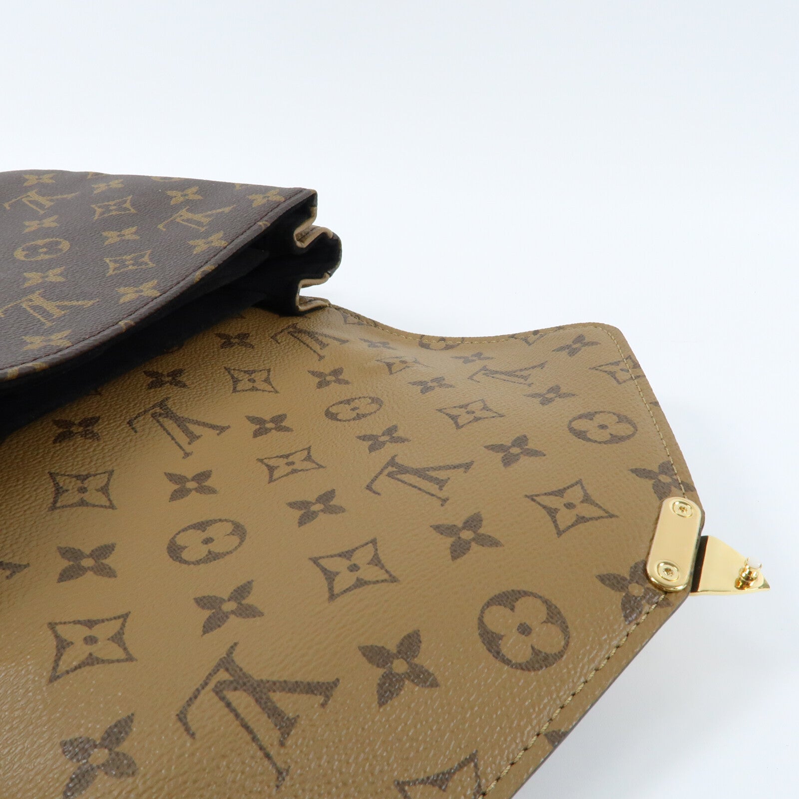LOUIS VUITTON Monogram Reverse Pochette Metis金扣手挽肩背兩用袋