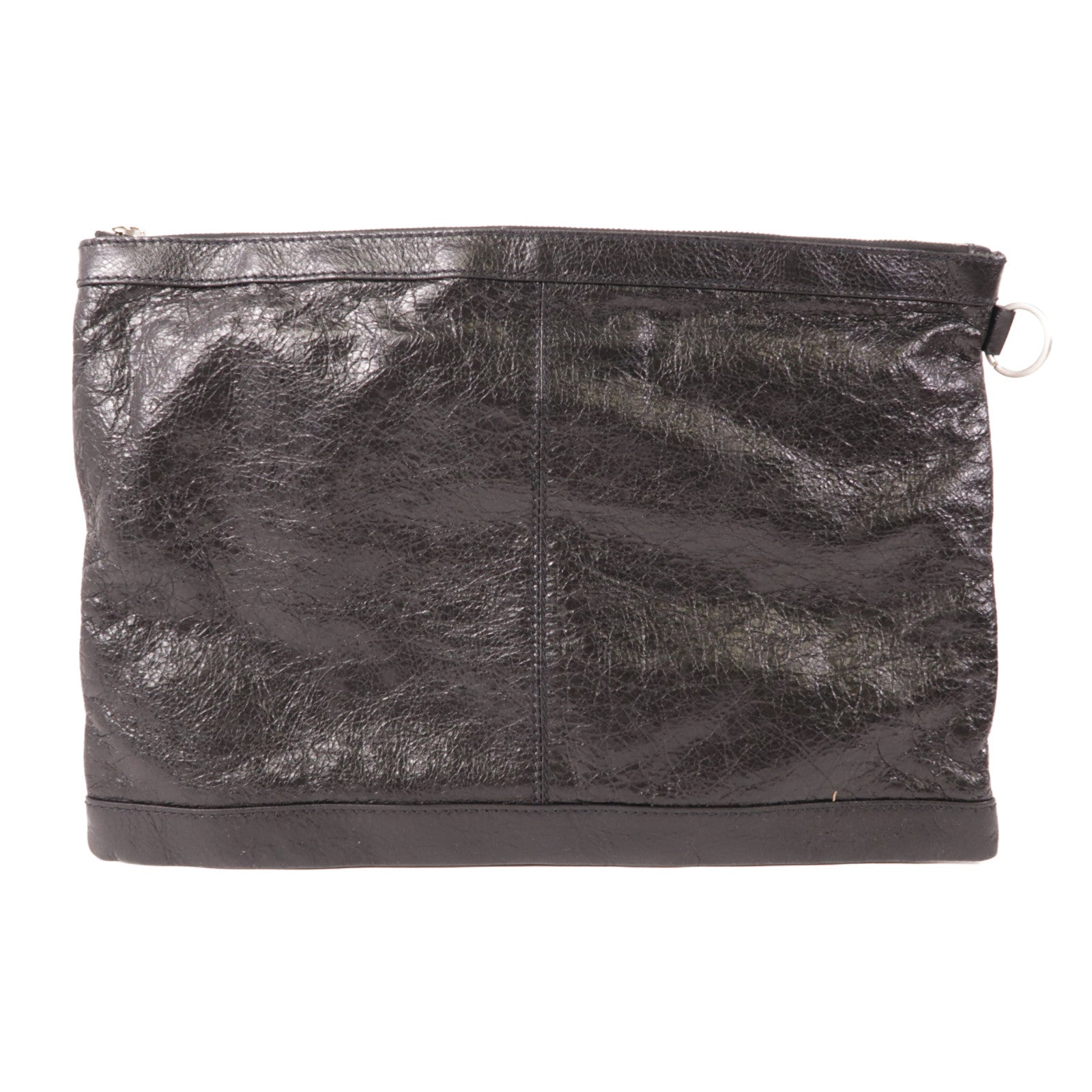 BALENCIAGA 牛皮皮革Clutch銀扣手拿包