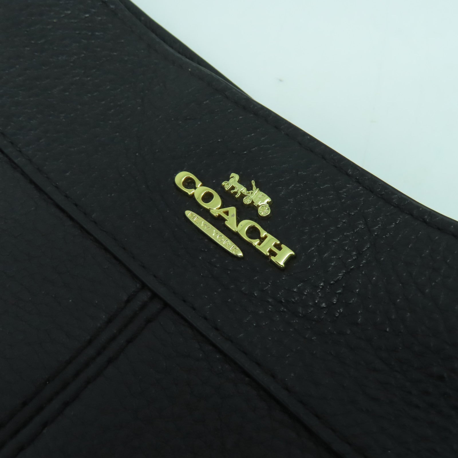 COACH 【激減優惠】牛皮皮革2way Shoulder Bag金扣手挽肩背兩用袋黑色