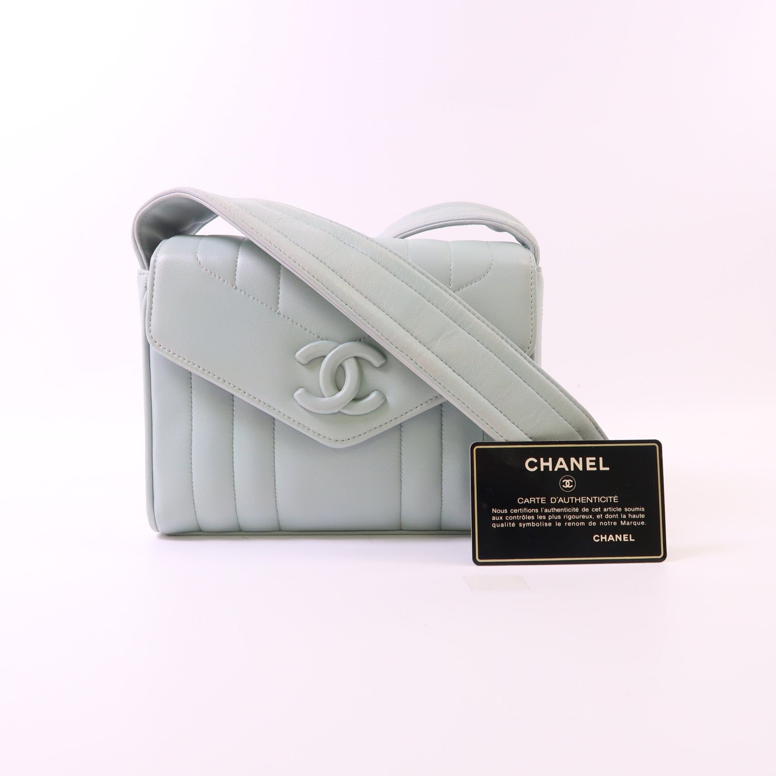 CHANEL 羊皮皮革Shoulder Bag金扣肩背袋