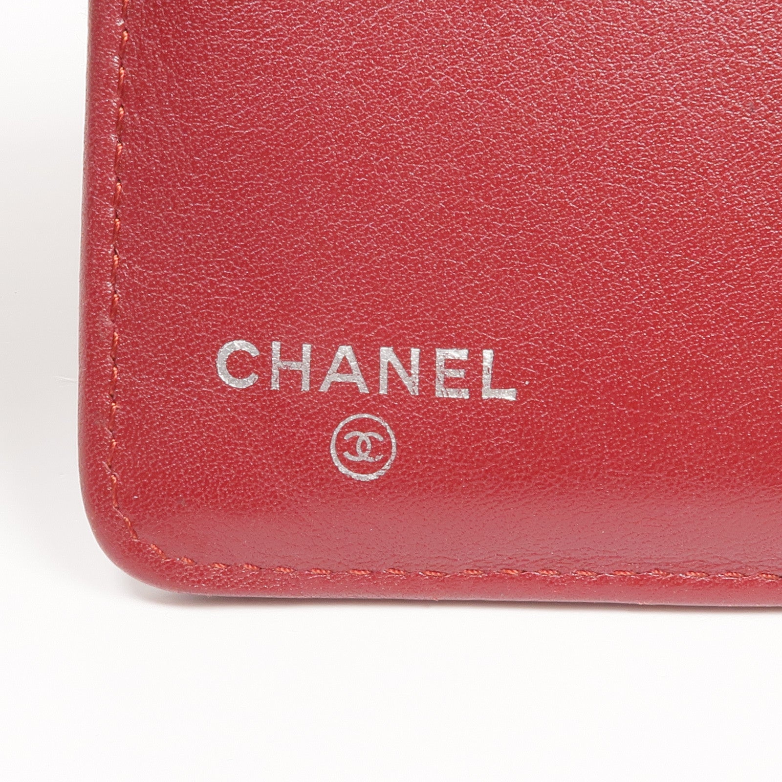 CHANEL 牛皮皮革Wallet銀扣錢包