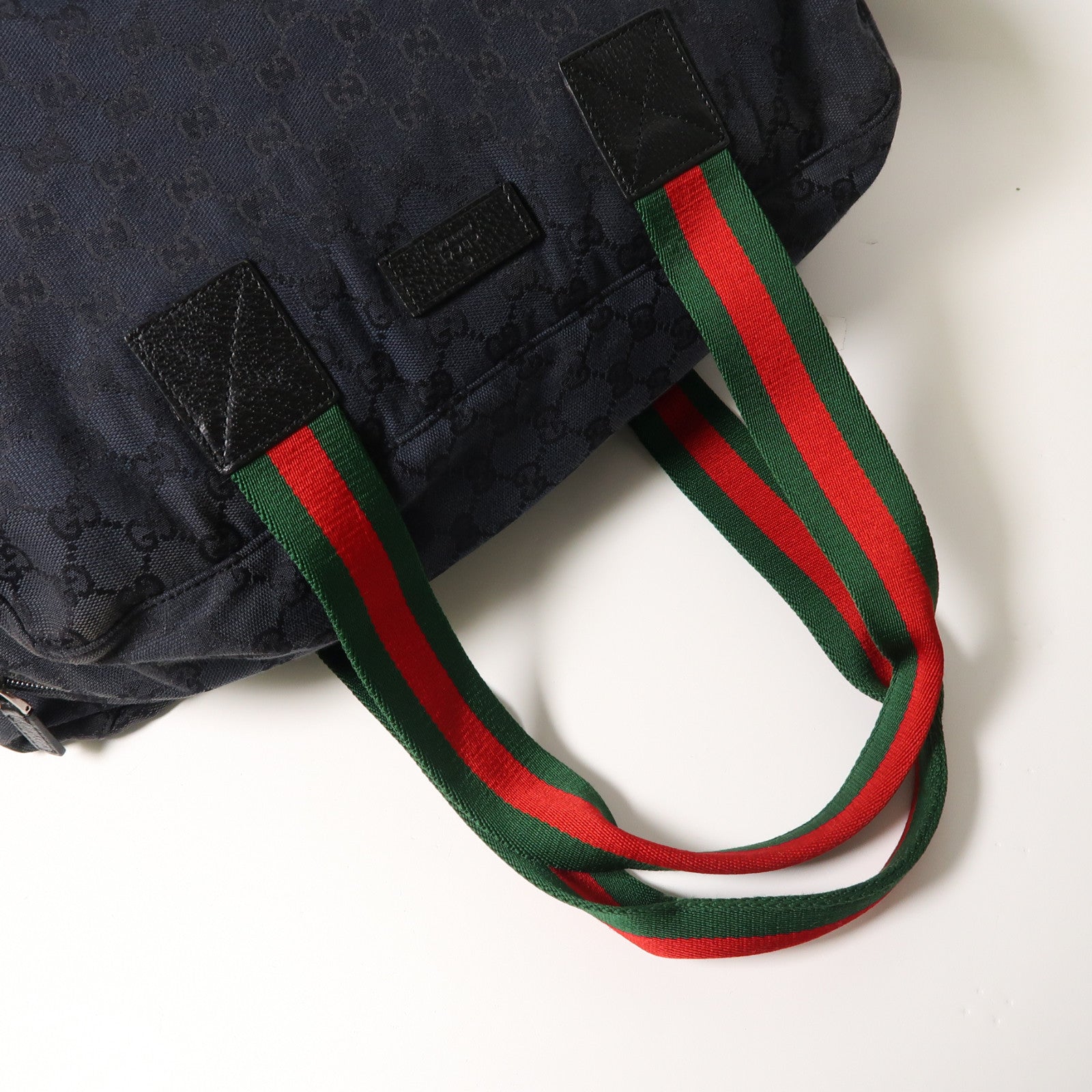 GUCCI 帆布Shoulder Bag肩背袋深藍色