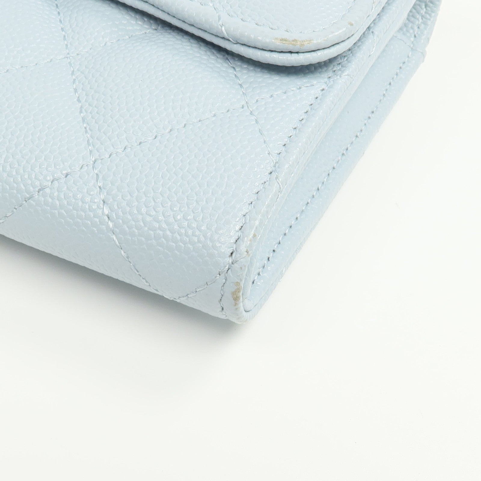 CHANEL 牛皮皮革Long Wallet金扣長錢包