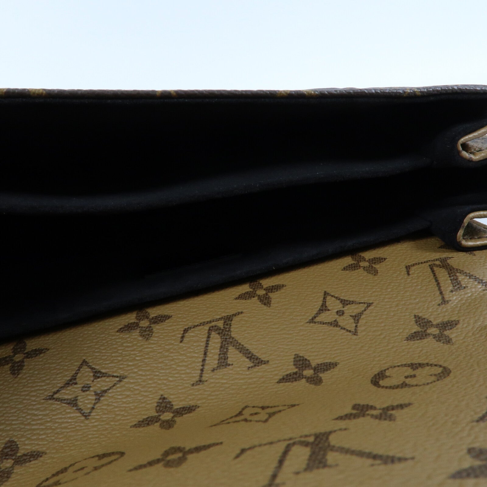 LOUIS VUITTON Monogram Reverse Pochette Metis金扣手挽肩背兩用袋