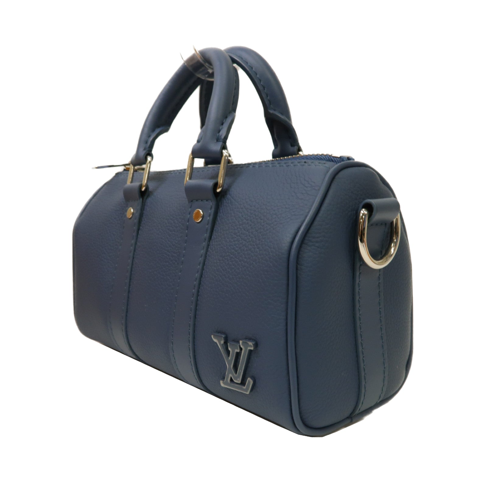 LOUIS VUITTON Aerogram Keepall XS銀扣手挽肩背兩用袋藍色