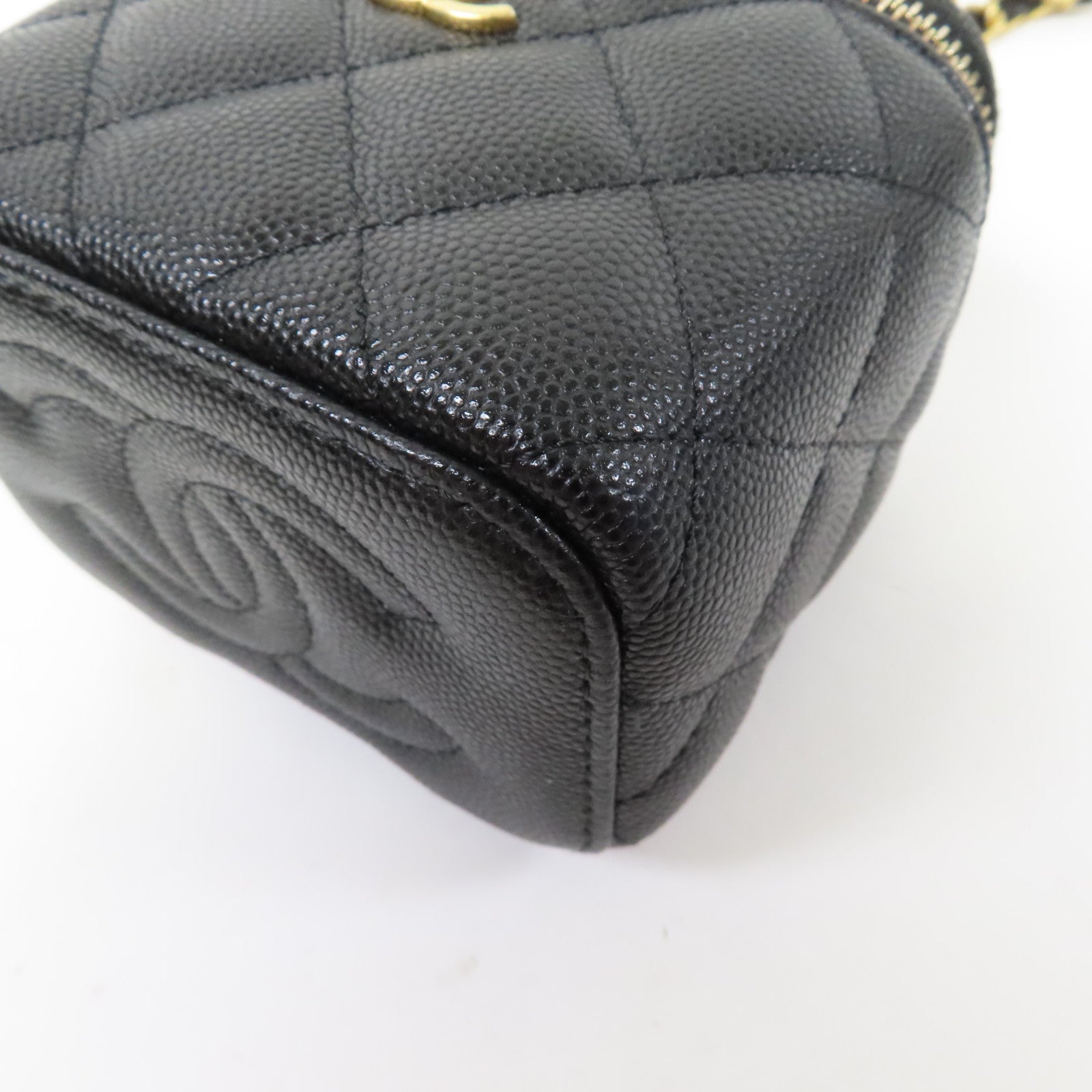 CHANEL 【激減優惠】菱格Caviar皮革Chain Shoulder Bag金扣肩背袋黑色