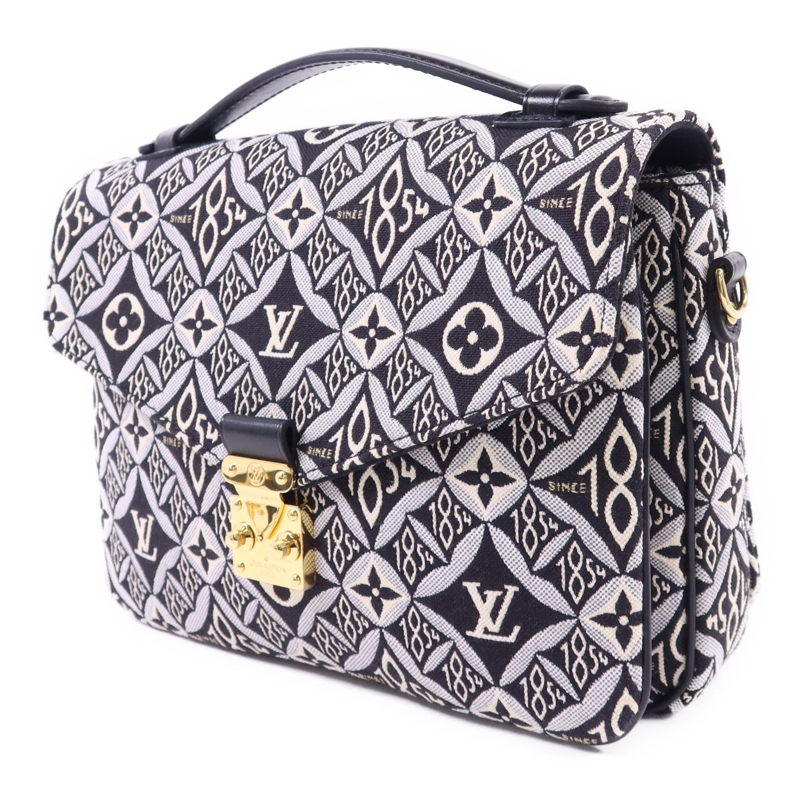 LOUIS VUITTON 帆布Pochette Metis MM金扣手挽肩背兩用袋