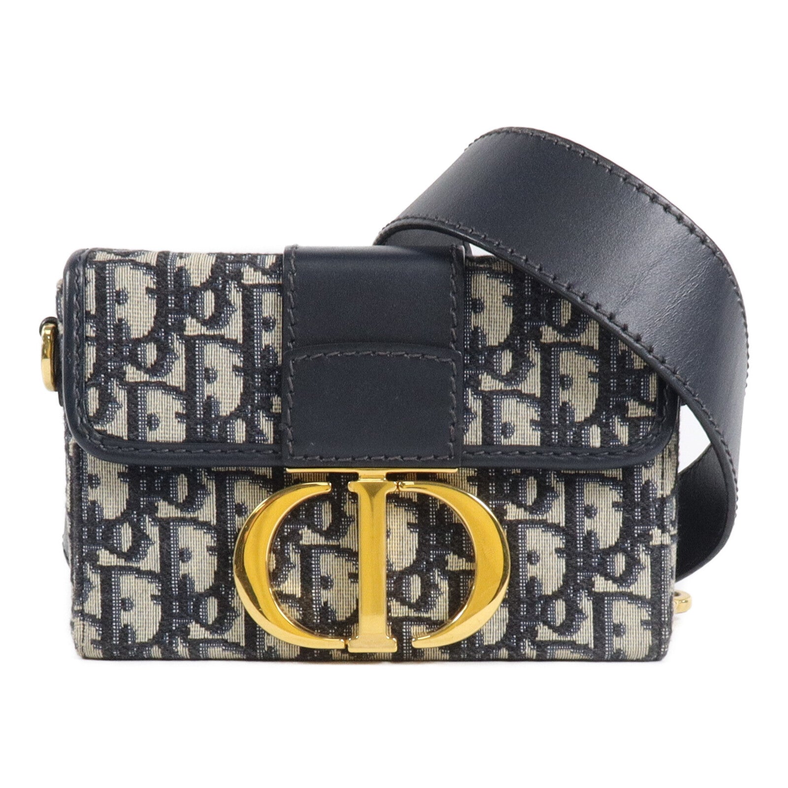 Dior 帆布/牛皮皮革30 Montaigne Box肩背袋