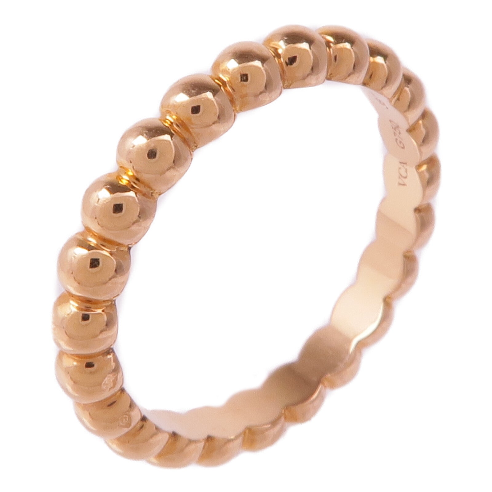 Van Cleef & Arpels 【激減優惠】18K玫瑰金Perlée pearls of Gold Ring戒指VCA#50/US#5.25