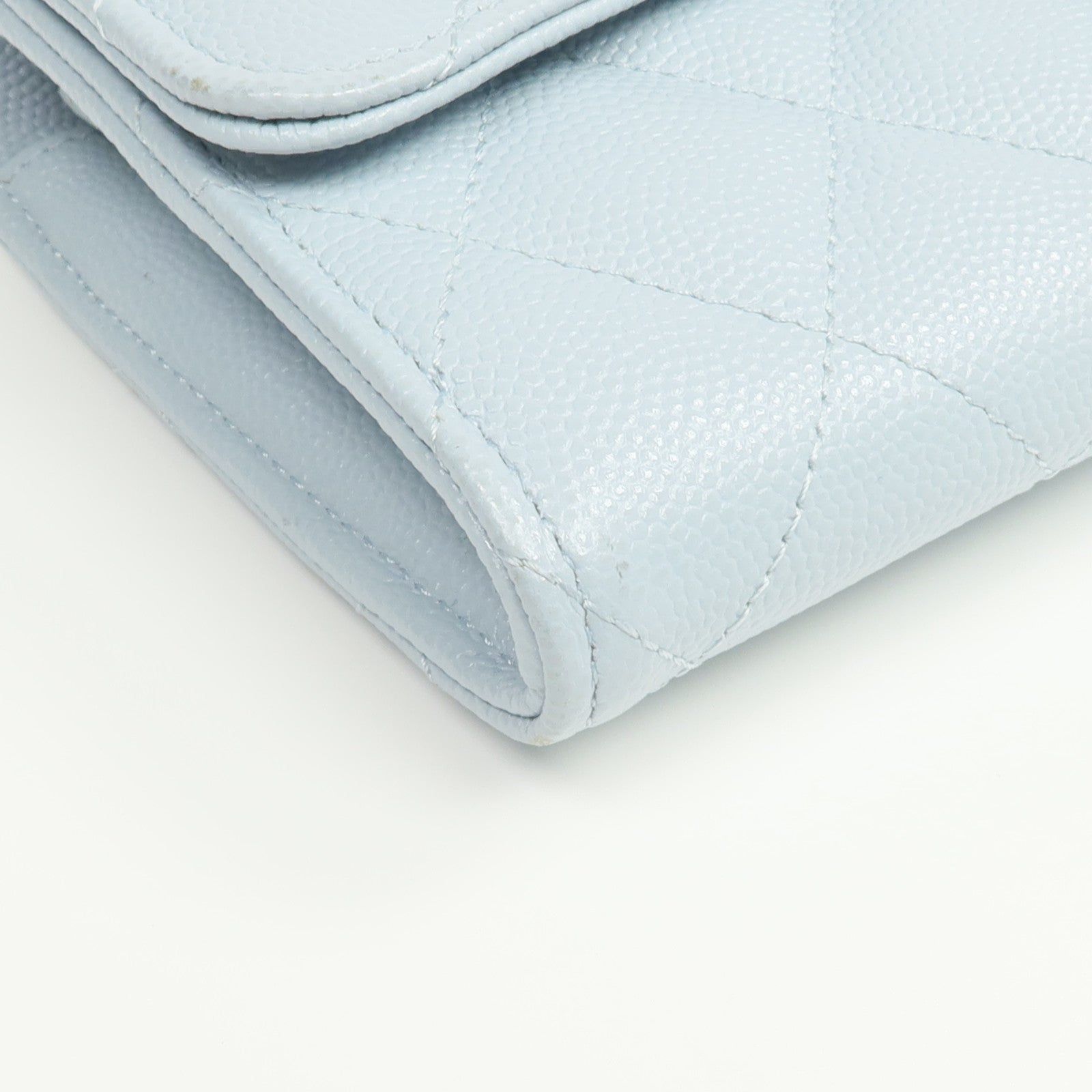 CHANEL 牛皮皮革Long Wallet金扣長錢包