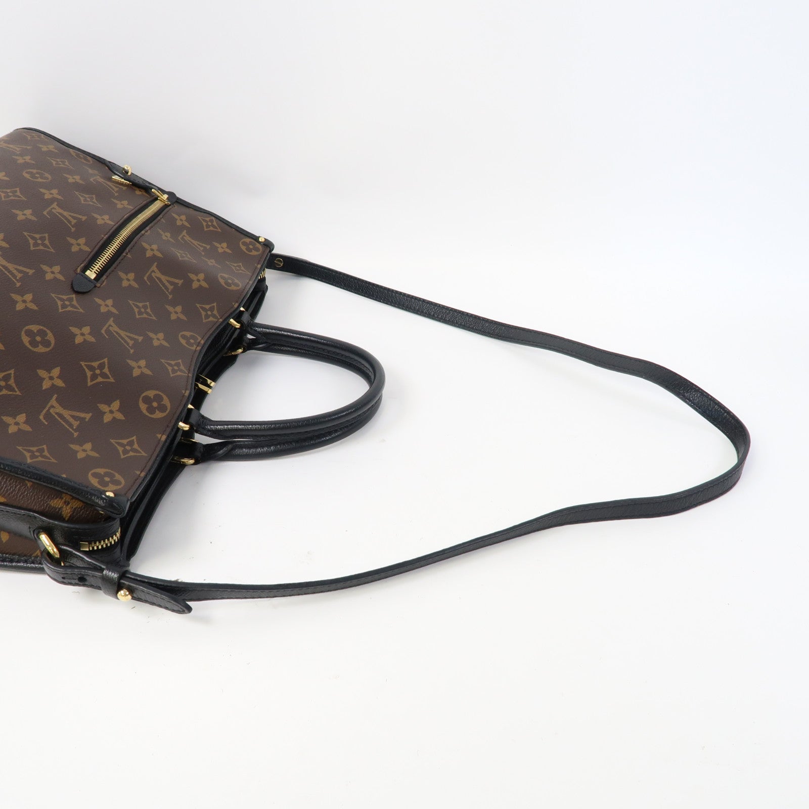 LOUIS VUITTON Monogram Popincourt MM金扣手挽肩背兩用袋啡色