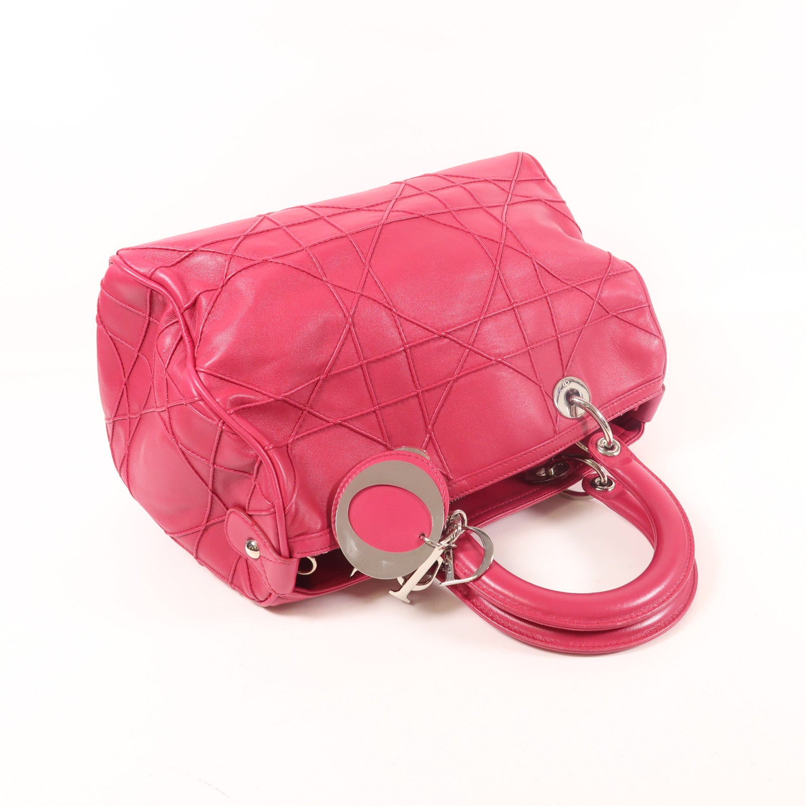 Dior 牛皮皮革Hand Bag銀扣手挽袋