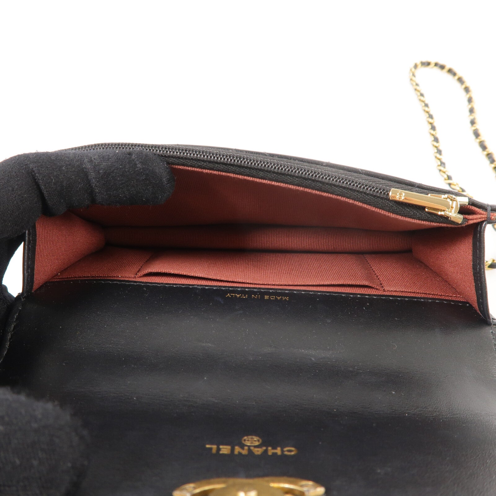 CHANEL 牛皮皮革Shoulder Bag鏈帶手挽肩背兩用袋