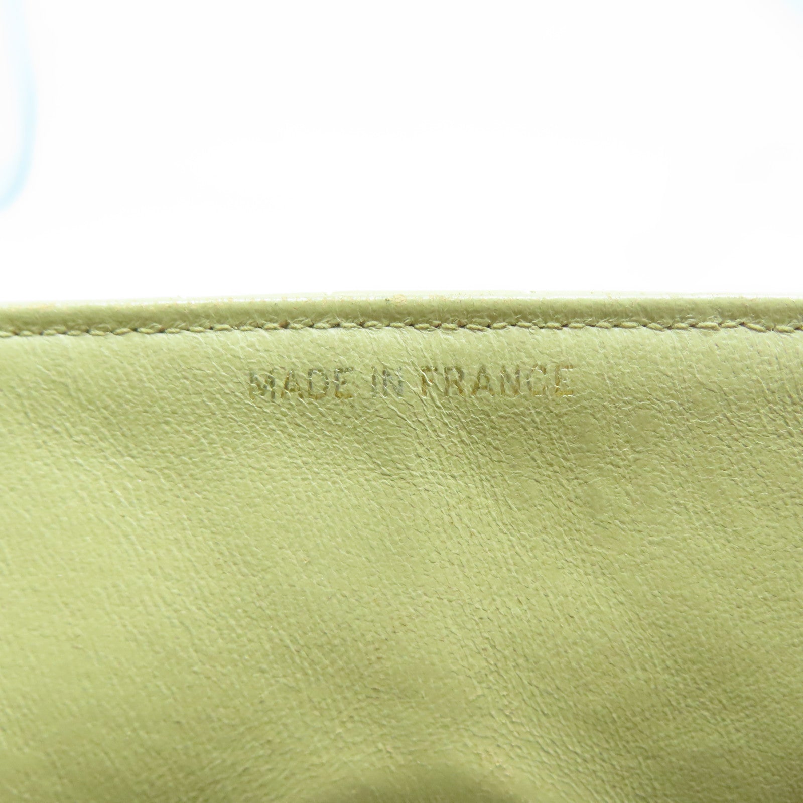 CHANEL 【清倉大減價】菱格羊皮皮革Chain Shoulder金扣鏈帶肩背袋米色
