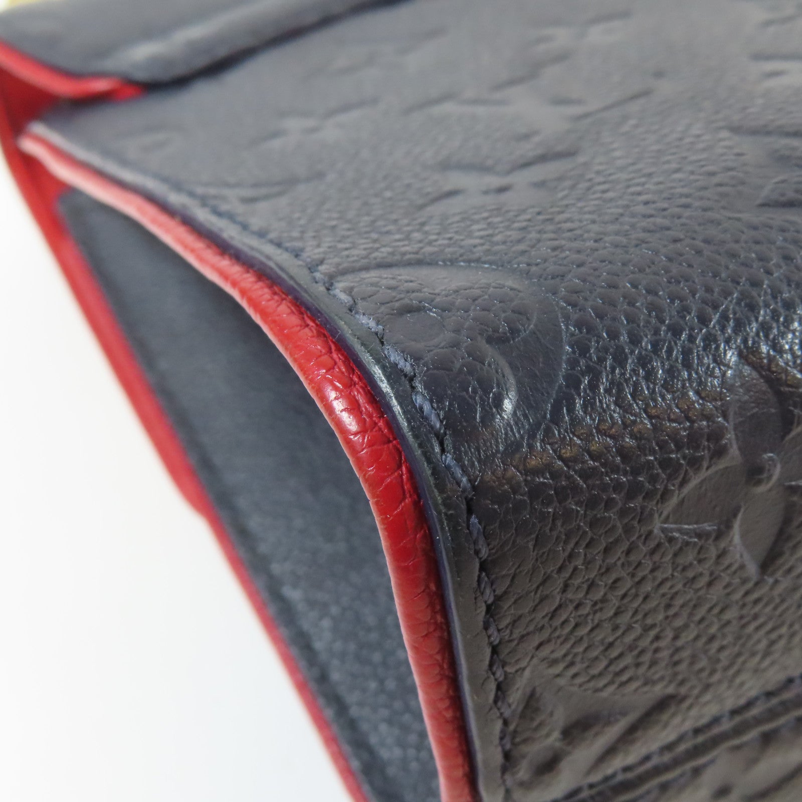LOUIS VUITTON 【激減優惠】Monogram Empreinte Saint Sulpice PM金扣鏈帶肩背袋藍色