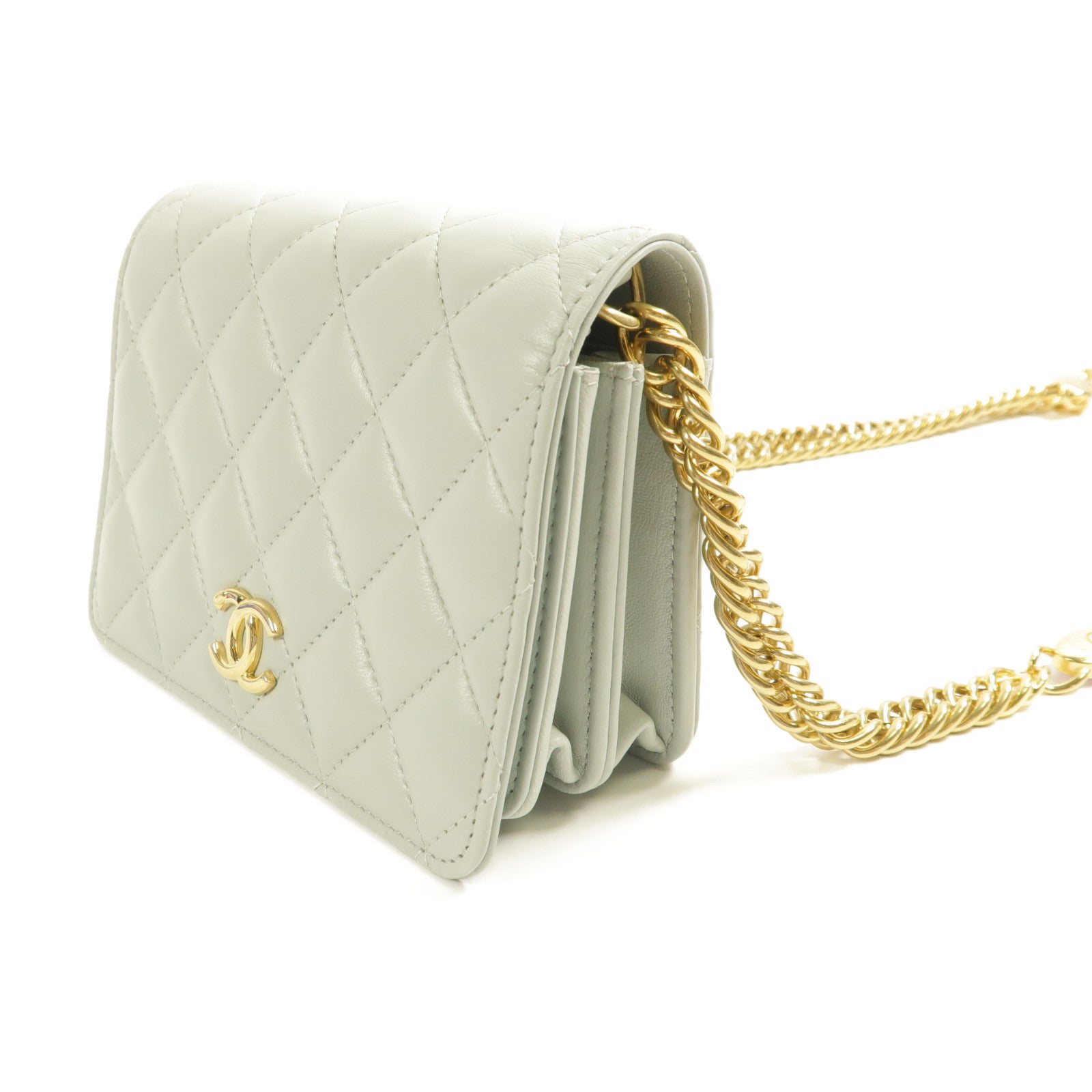 CHANEL 【激減優惠】羊皮皮革Chain Shoulder金扣鏈帶肩背袋