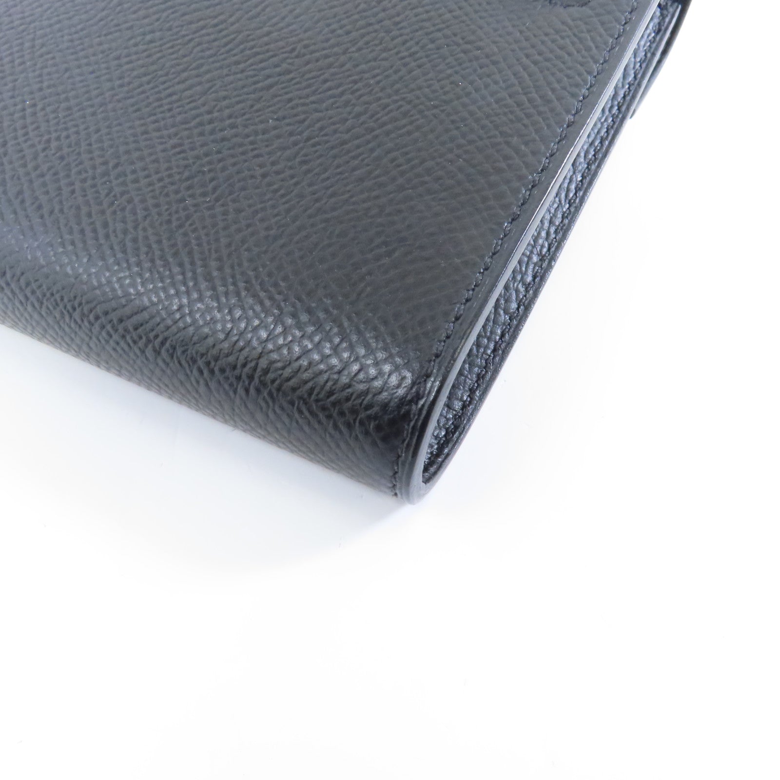 HERMES Epsom皮革Kelly To Go銀扣肩背袋黑色