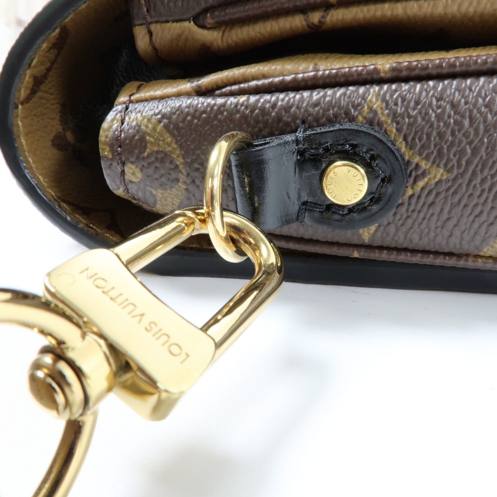 LOUIS VUITTON Monogram Reverse Pochette Metis金扣手挽肩背兩用袋