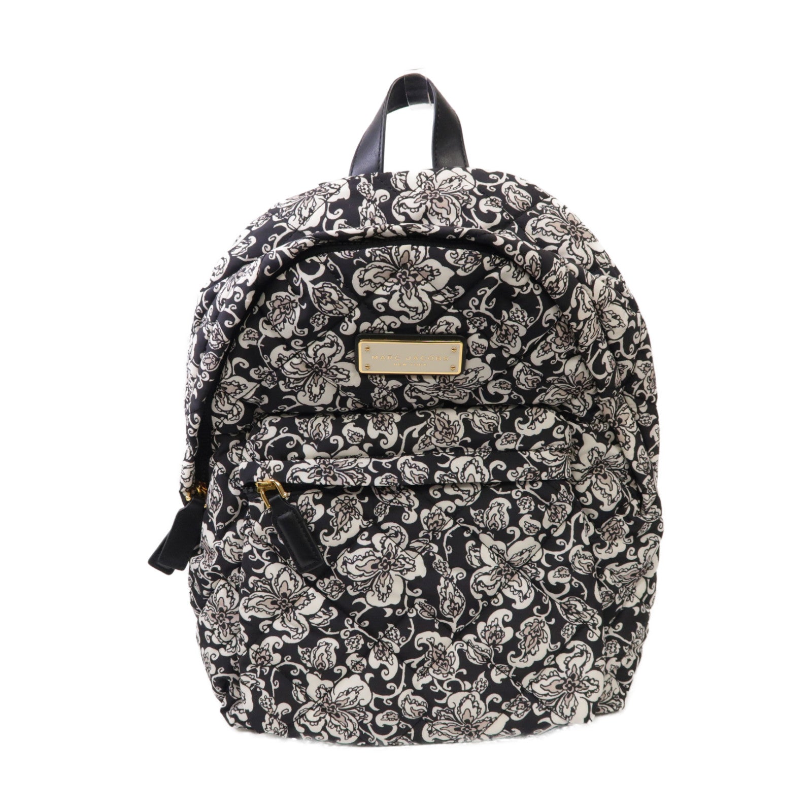 MARC JACOBS 尼龍Backpack金扣背包黑色/白色