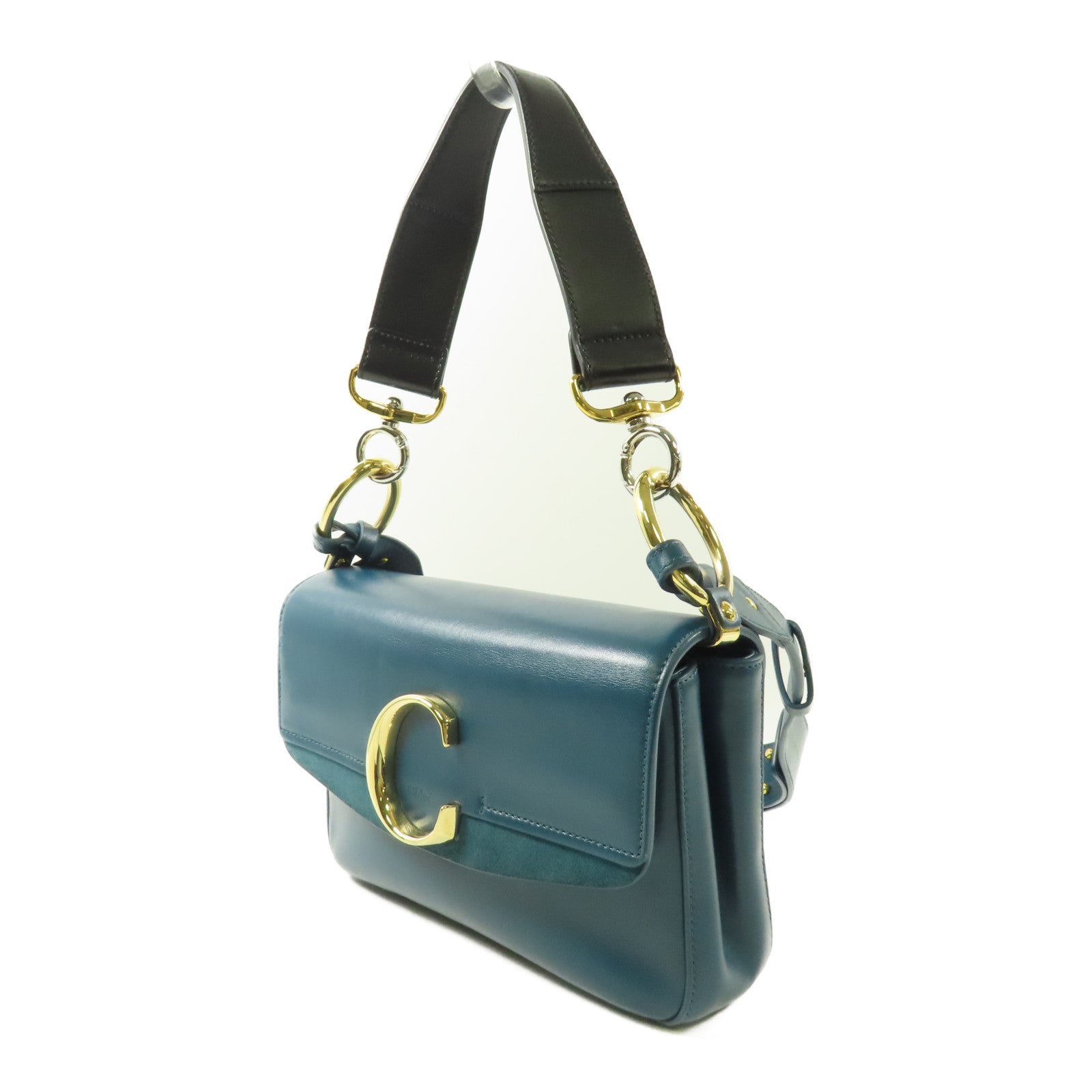 Chloe 牛皮皮革2 way Shoulder Bag金扣手挽肩背兩用袋