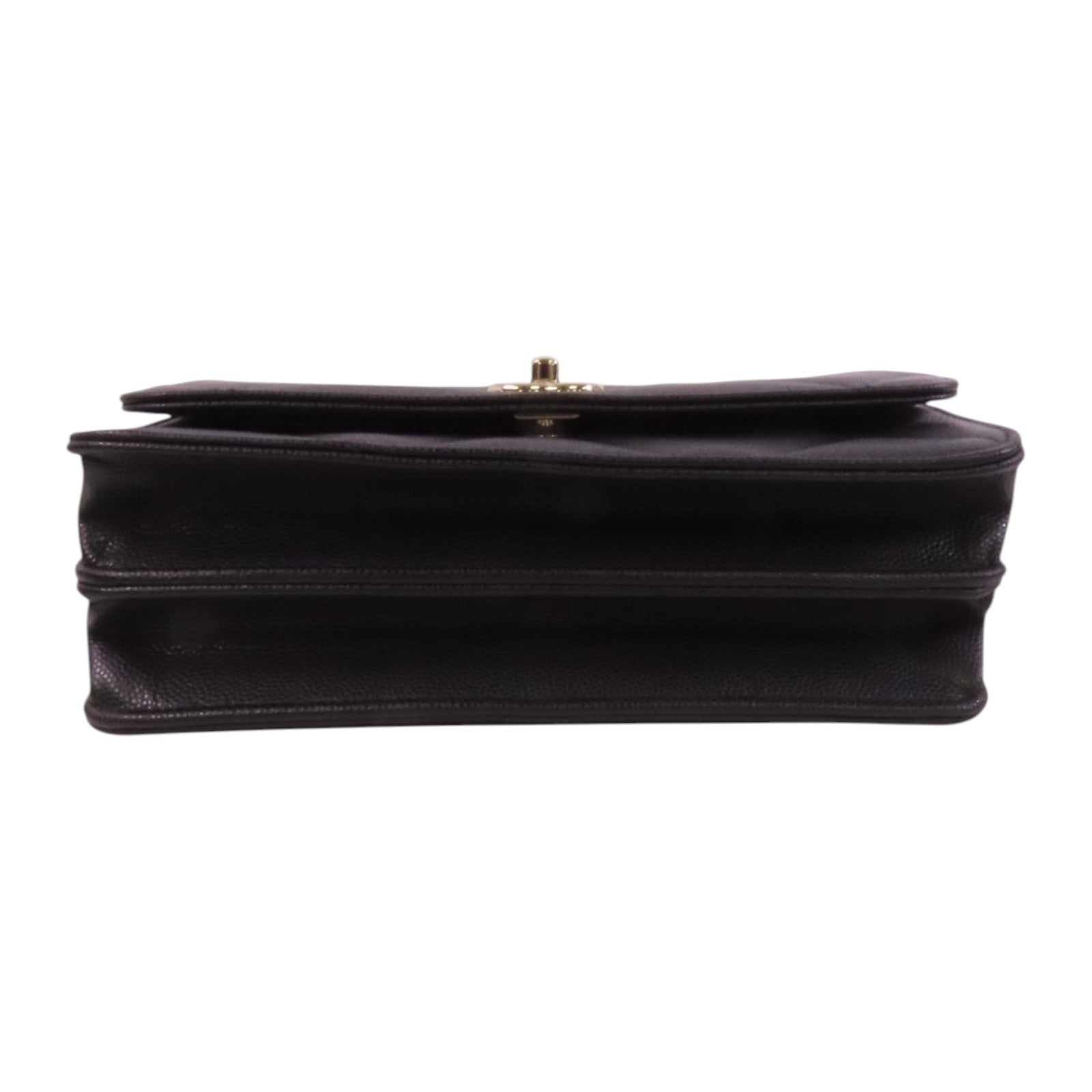 CHANEL 牛皮皮革25C WOC金扣鏈帶手挽肩背兩用袋