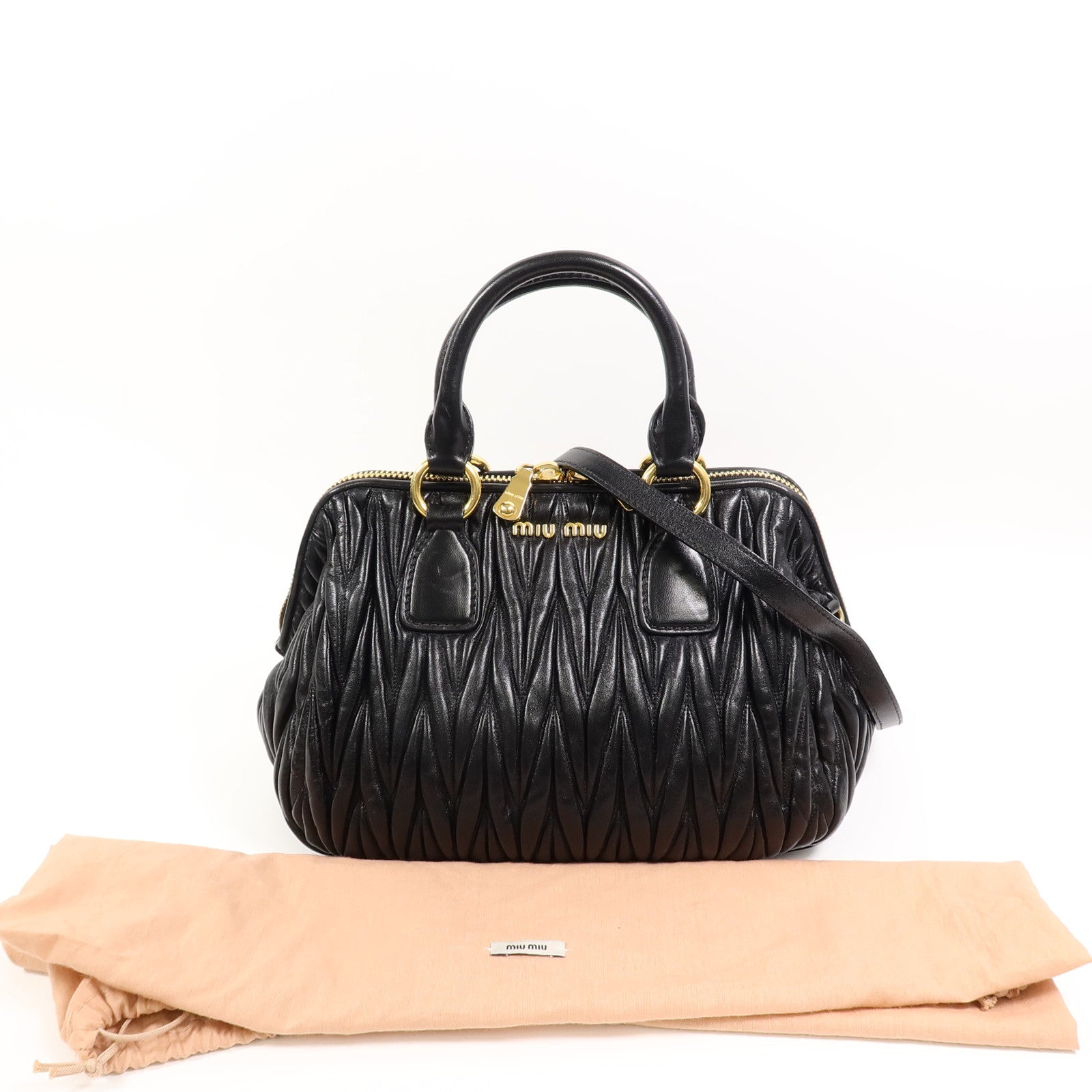 Miu Miu 羊皮皮革2 Way Shoulder手挽肩背兩用袋