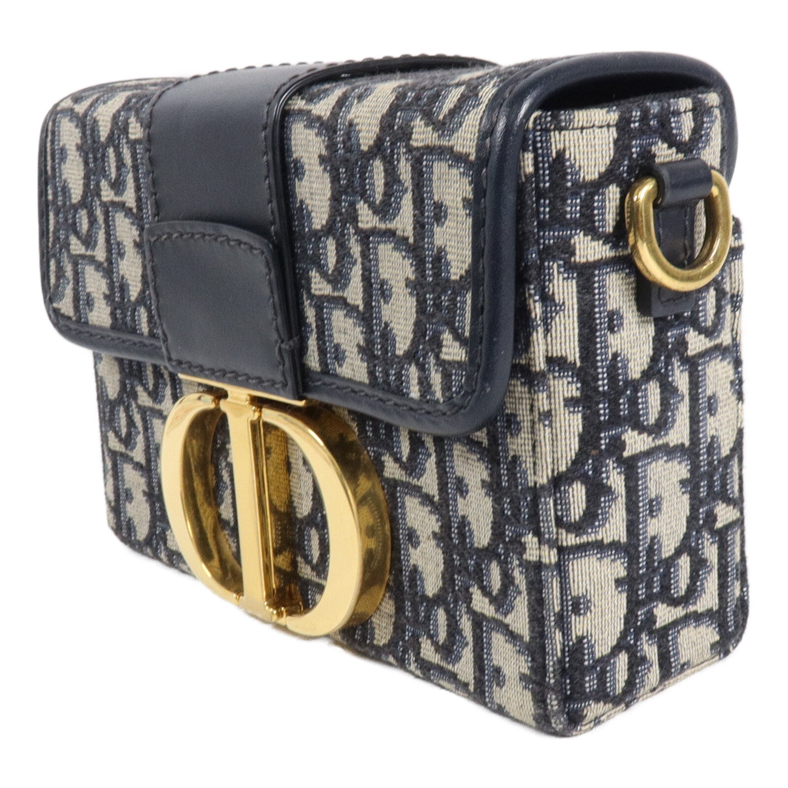 Dior 帆布/牛皮皮革30 Montaigne Box肩背袋