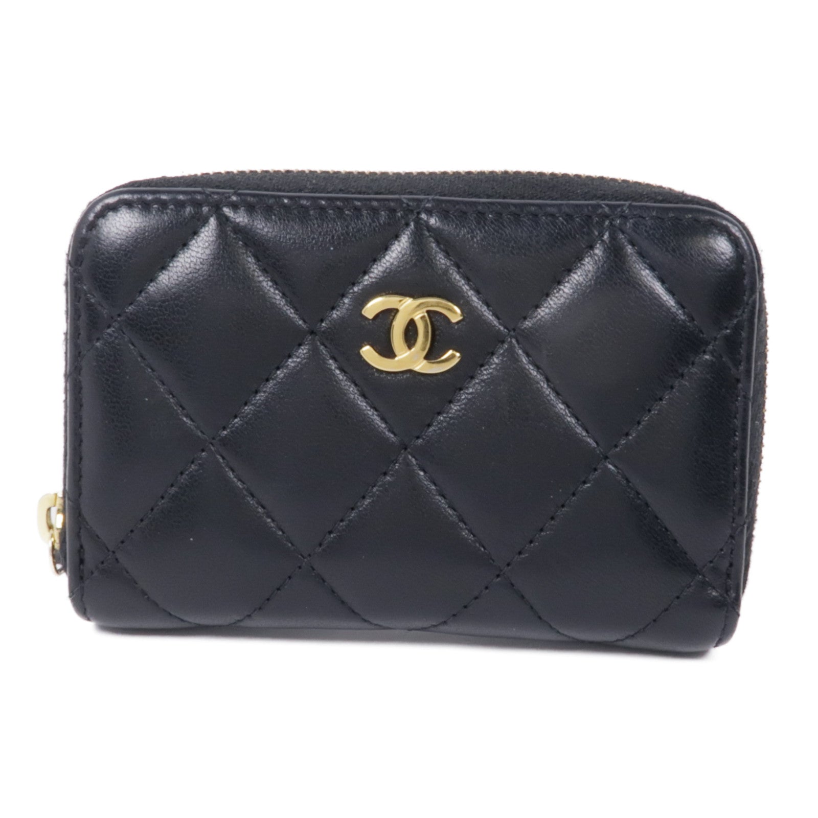CHANEL 羊皮皮革Coin Purse金扣零錢包
