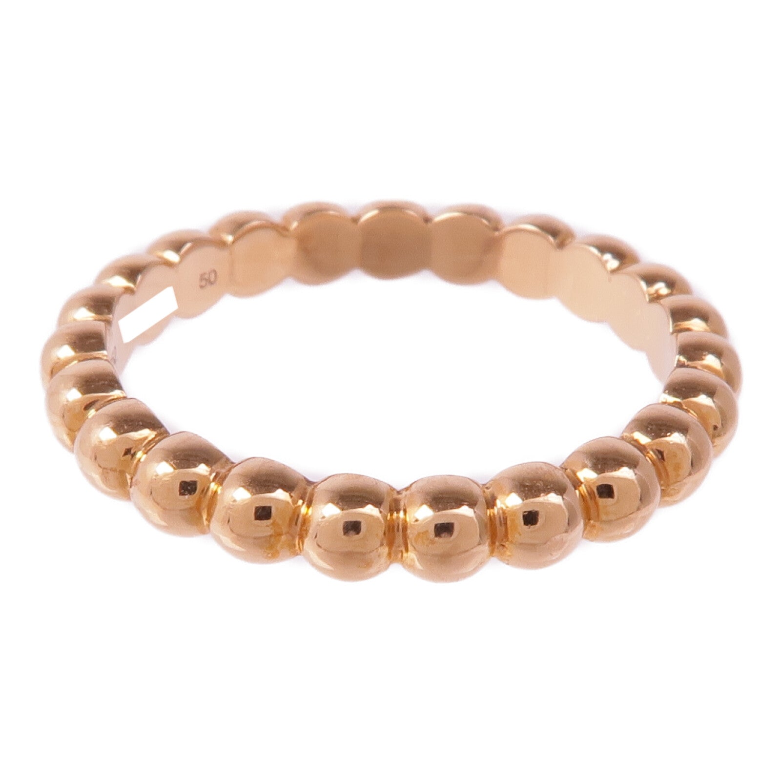 Van Cleef & Arpels 【激減優惠】18K玫瑰金Perlée pearls of Gold Ring戒指VCA#50/US#5.25
