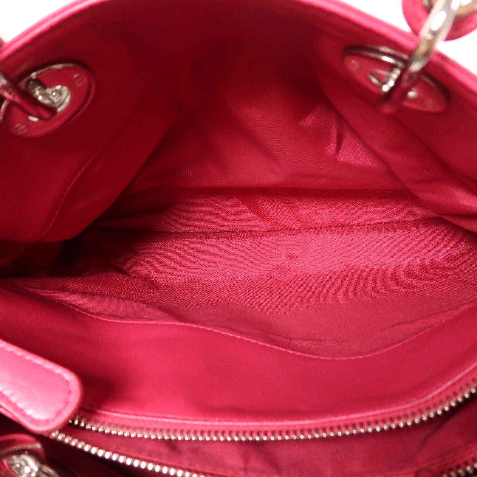 Dior 牛皮皮革Hand Bag銀扣手挽袋